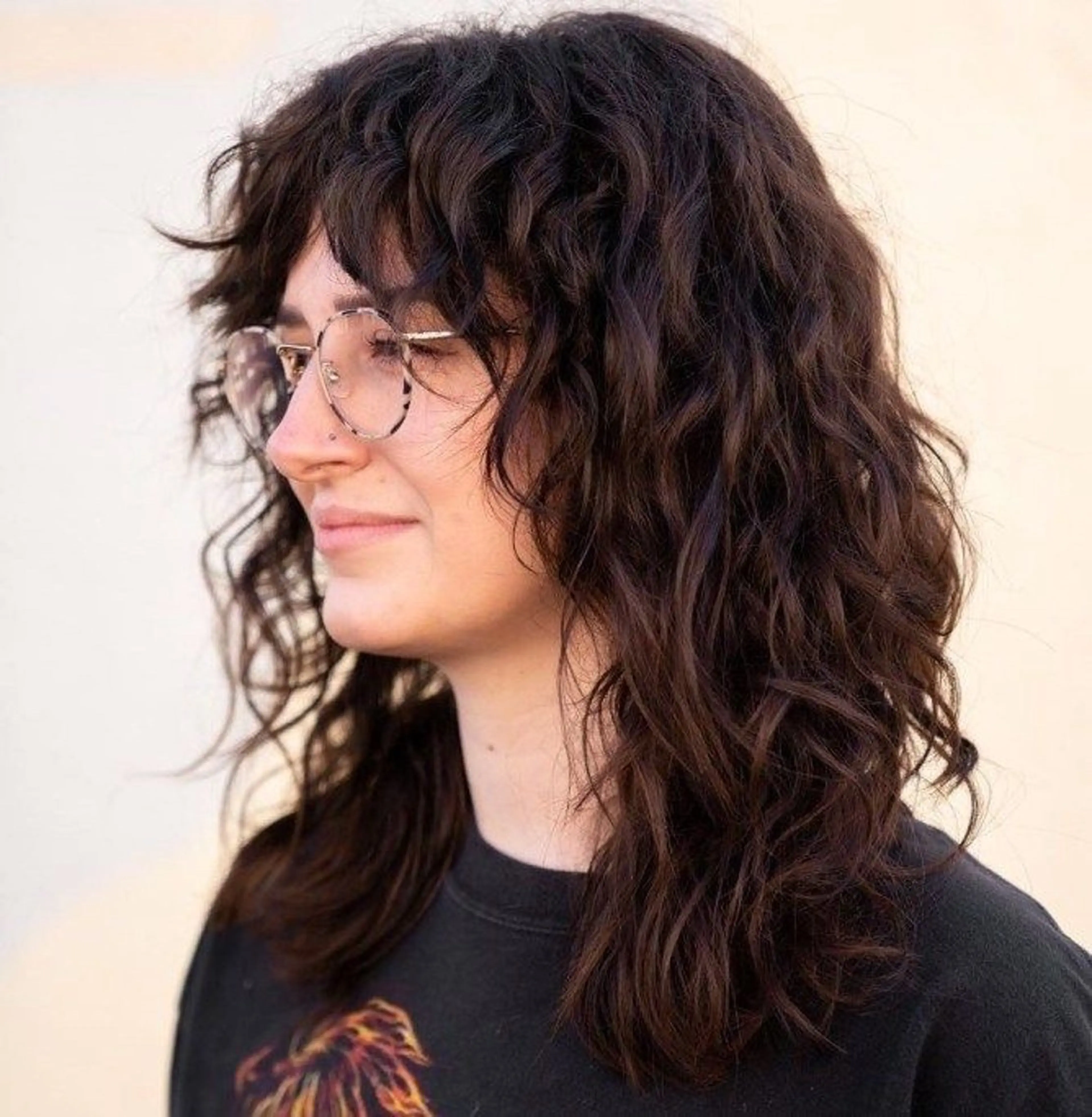 ロング パーマ ウルフカット atelier doux dimanche（アトリエ・ドゥー・ディマンシュ）所属・Fukamiレイヤー 透明感カラーのヘアスタイル