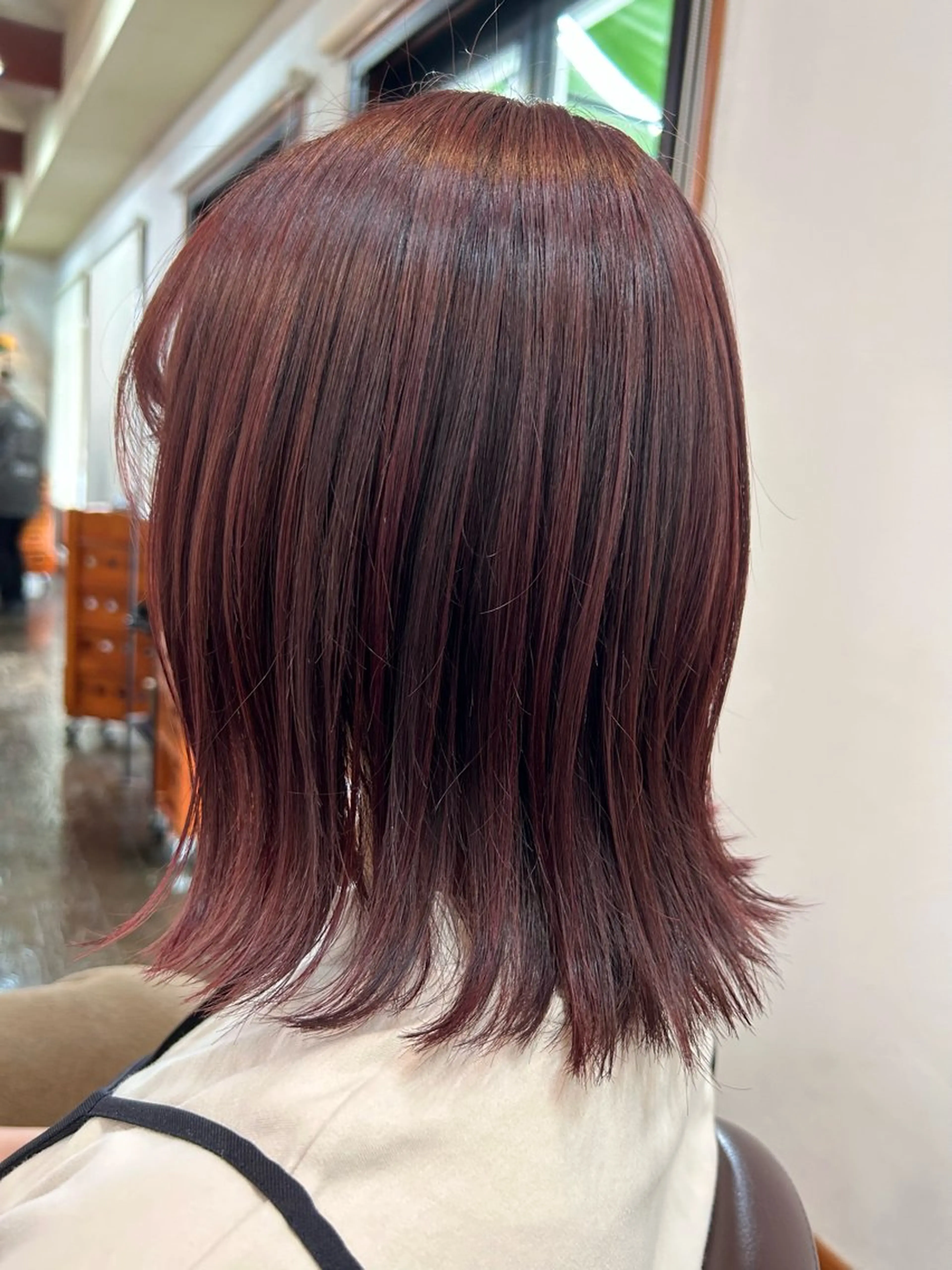 カラー ボルドーカラー 坂本 瑞季のヘアスタイル