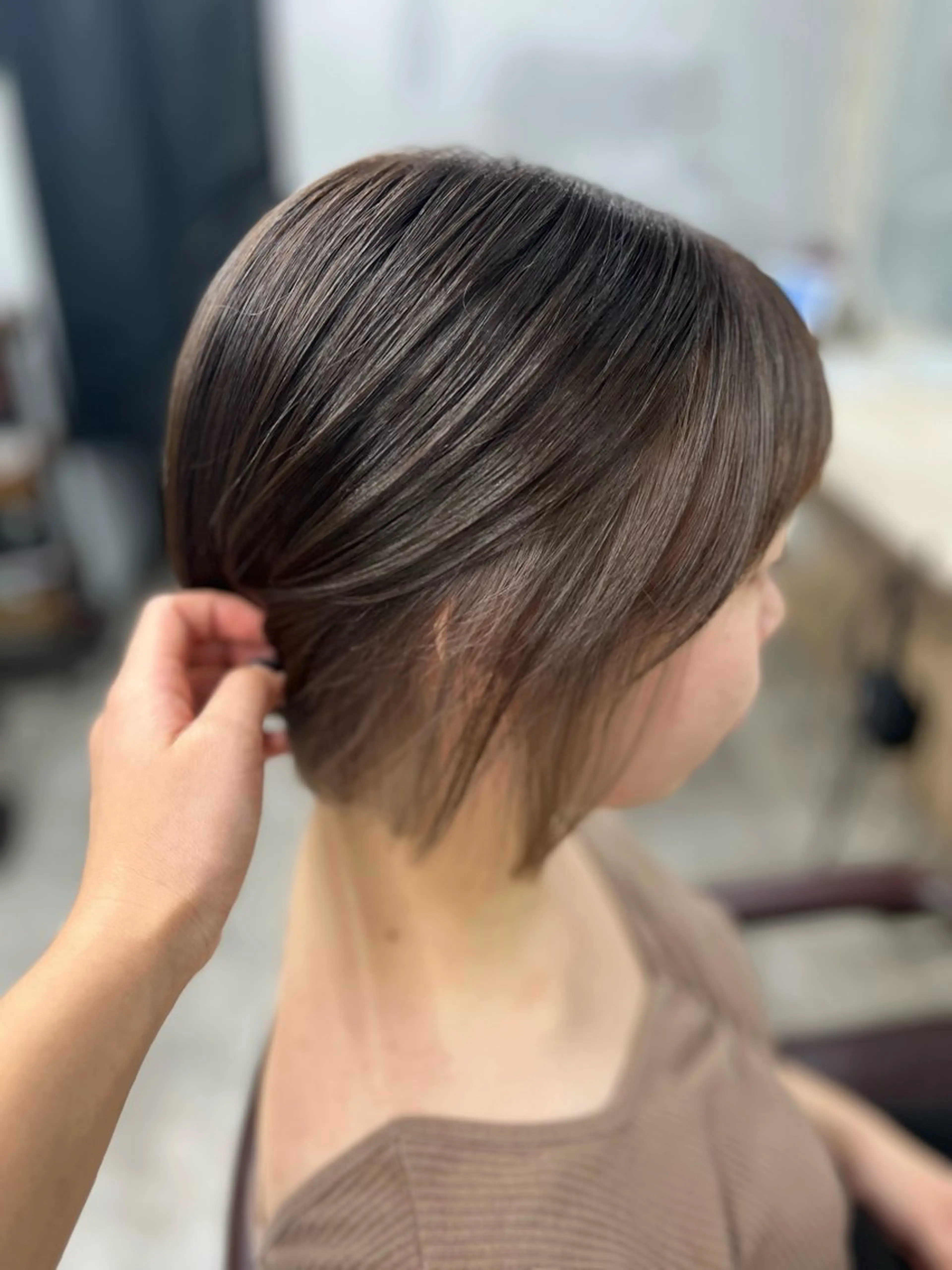 ショート カラー ヘアカラー トリートメント 🖤 tsubura🖤のヘアスタイル