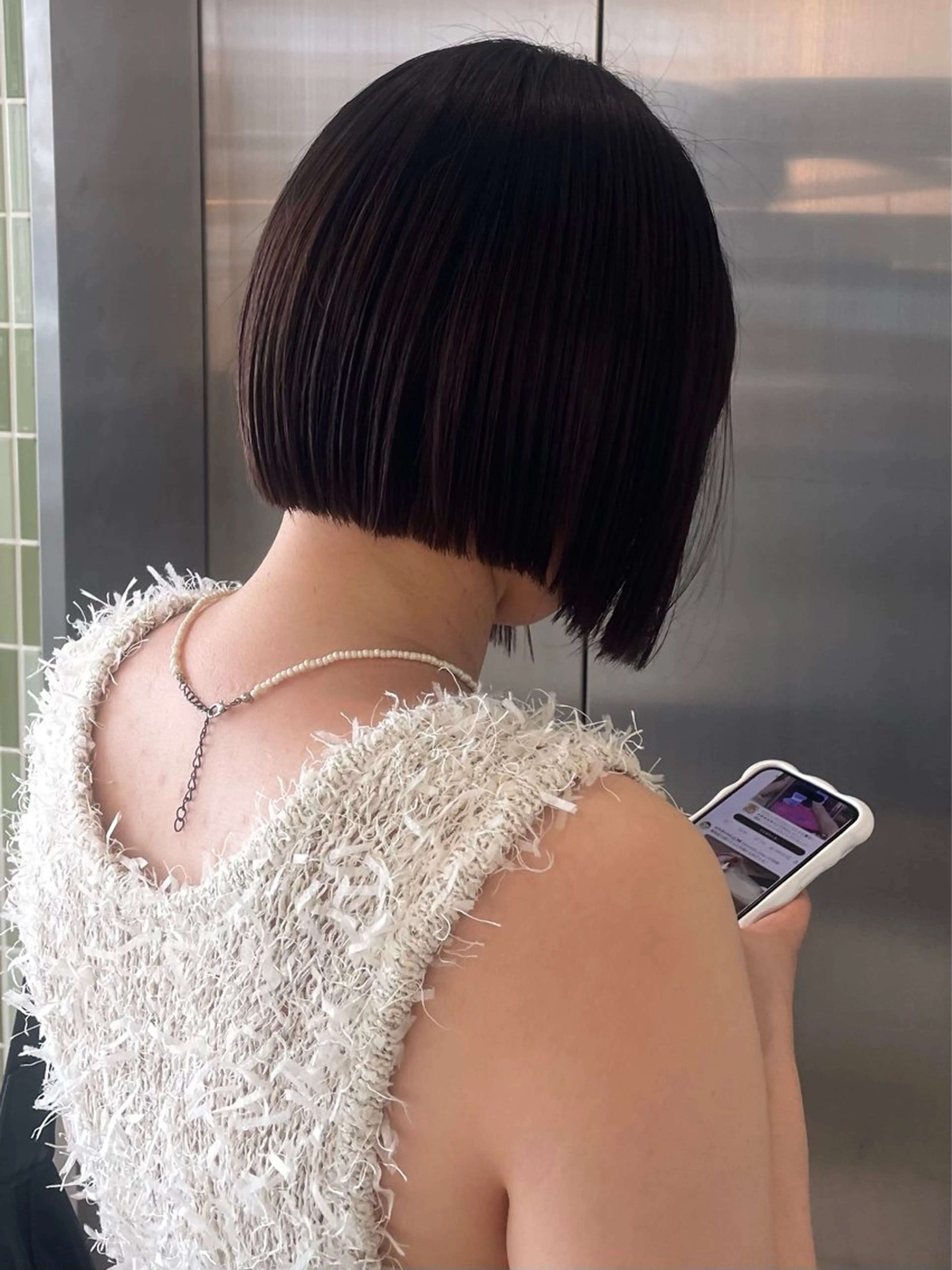 ショート ボブ カット トリートメント MASHIRO💎 透明感カラー/カットのヘアスタイル
