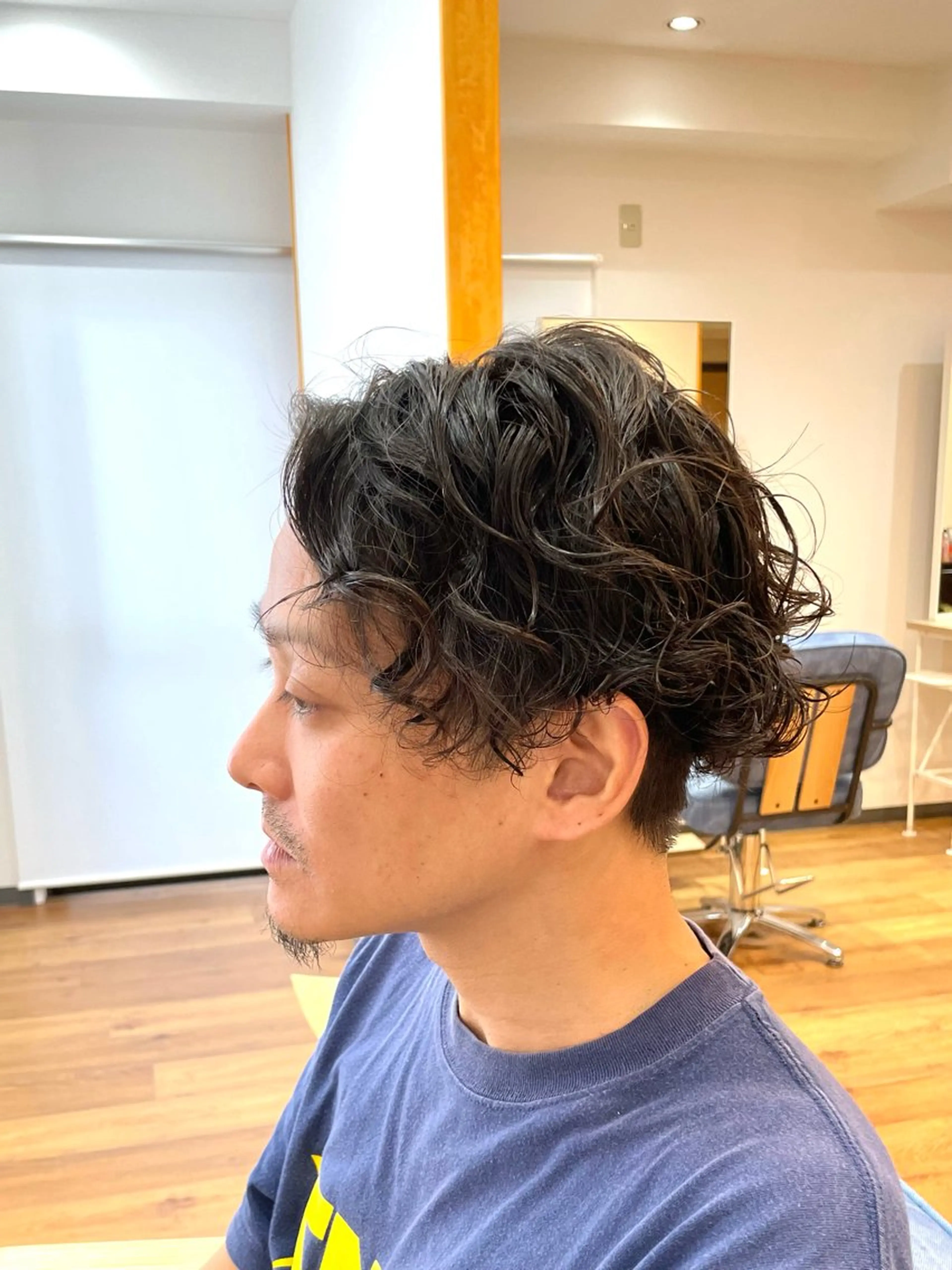 ミディアム ミディアムパーマ カット パーマ トリートメント Aguhairponte所属・メンズ 特化・川田のヘアスタイル