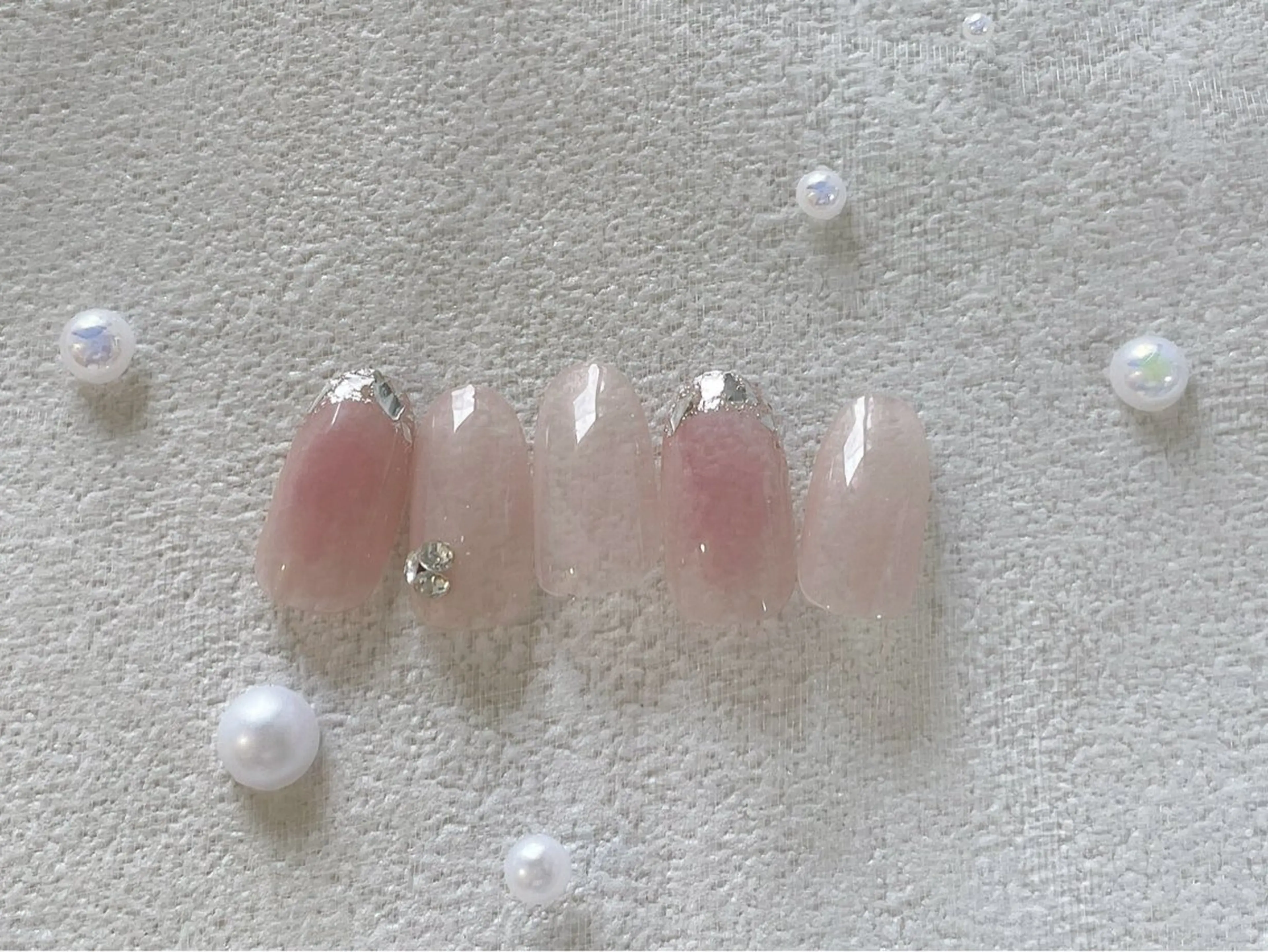 ネイル オーロラネイル ブルー フットネイル フレンチネイル ジェルネイル ハンドネイル kiki nail たまプラーザのネイルデザイン