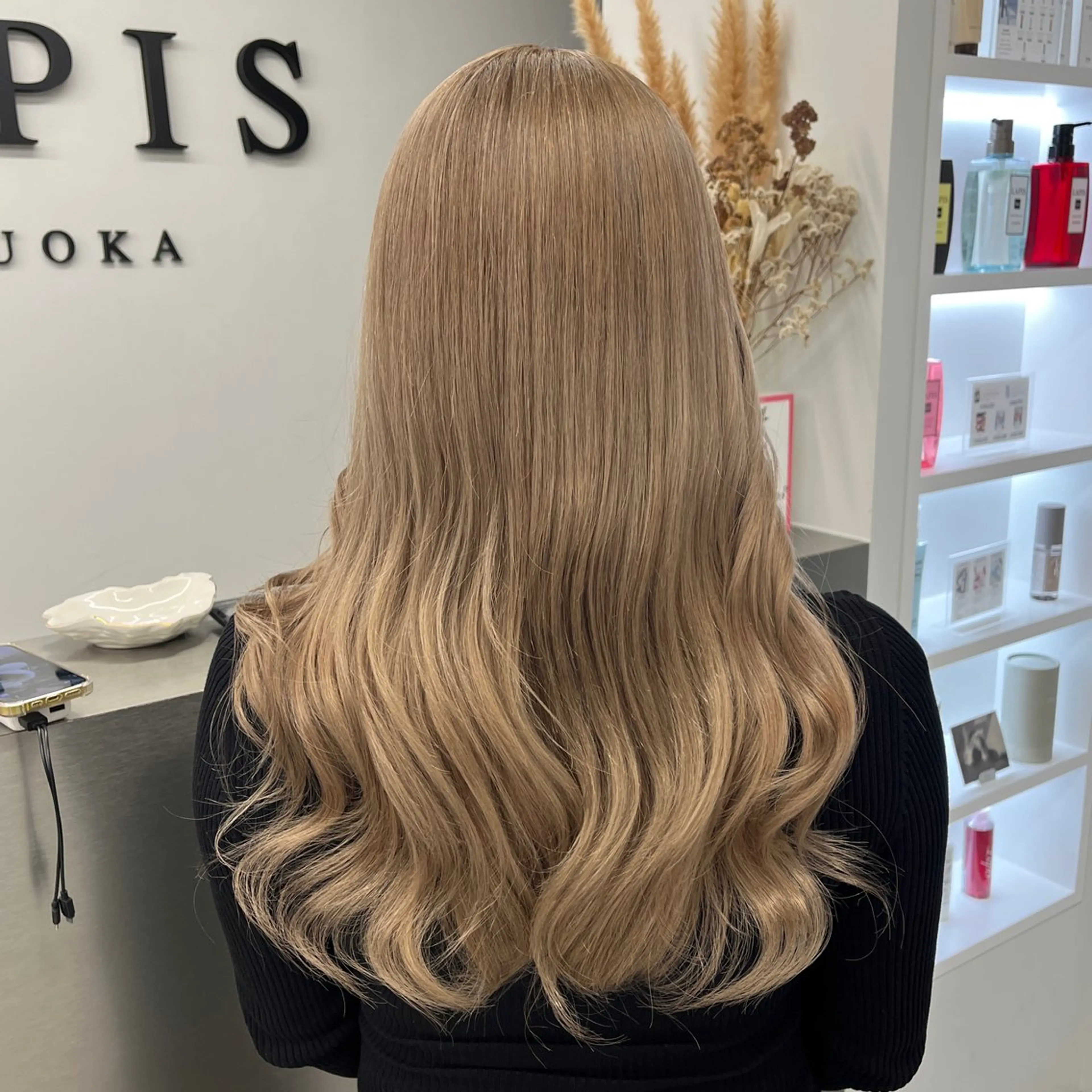 カラー ベージュカラー ブリーチ ダブルカラー ハイトーンカラー ヘアカラー MOMOKA /　Lapis大名店のヘアスタイル