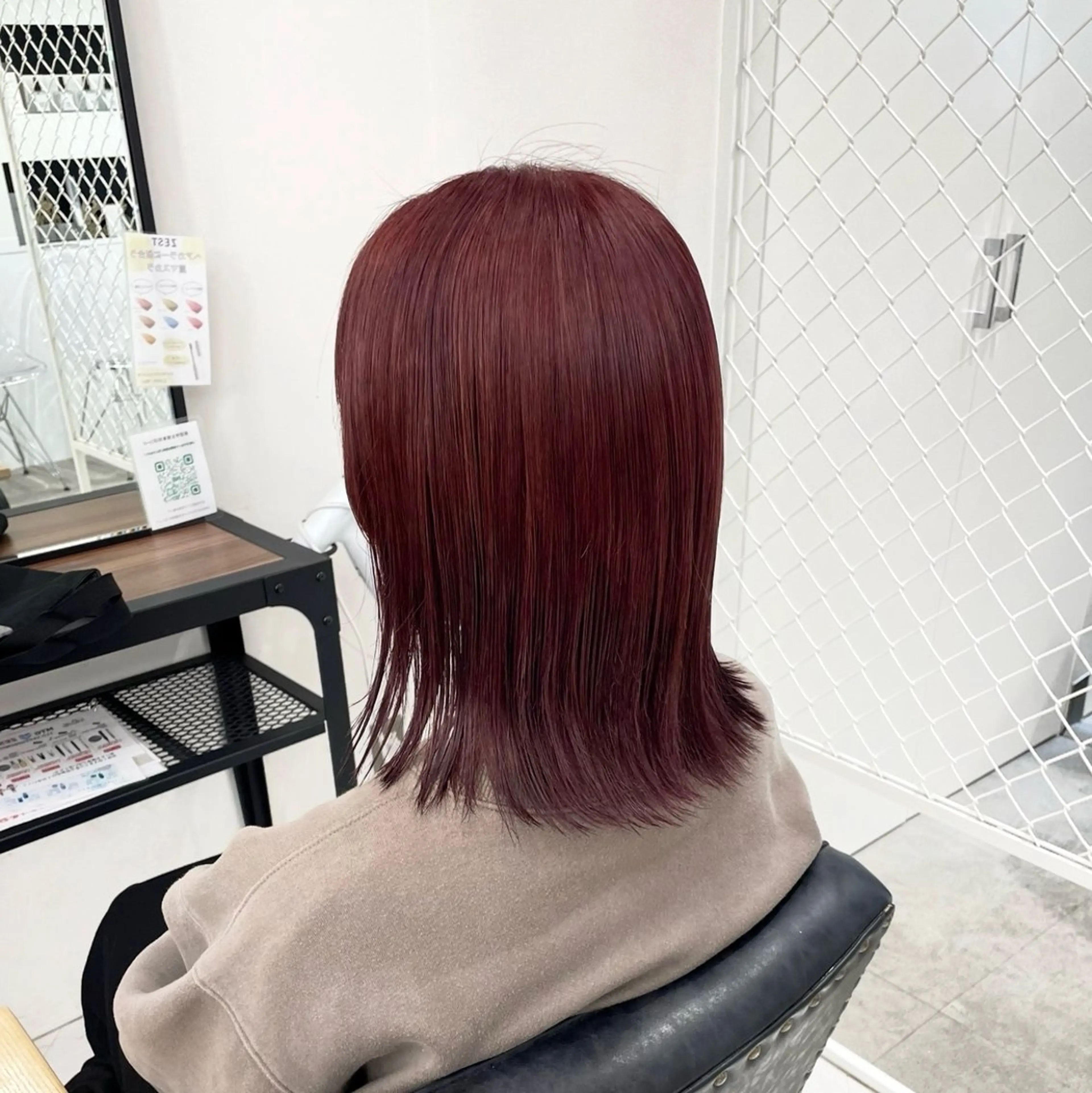 ミディアム カラー パーマ ヘアアレンジ メンズ レッドカラー トリートメント mona/ ストレートスタイル✨のヘアスタイル