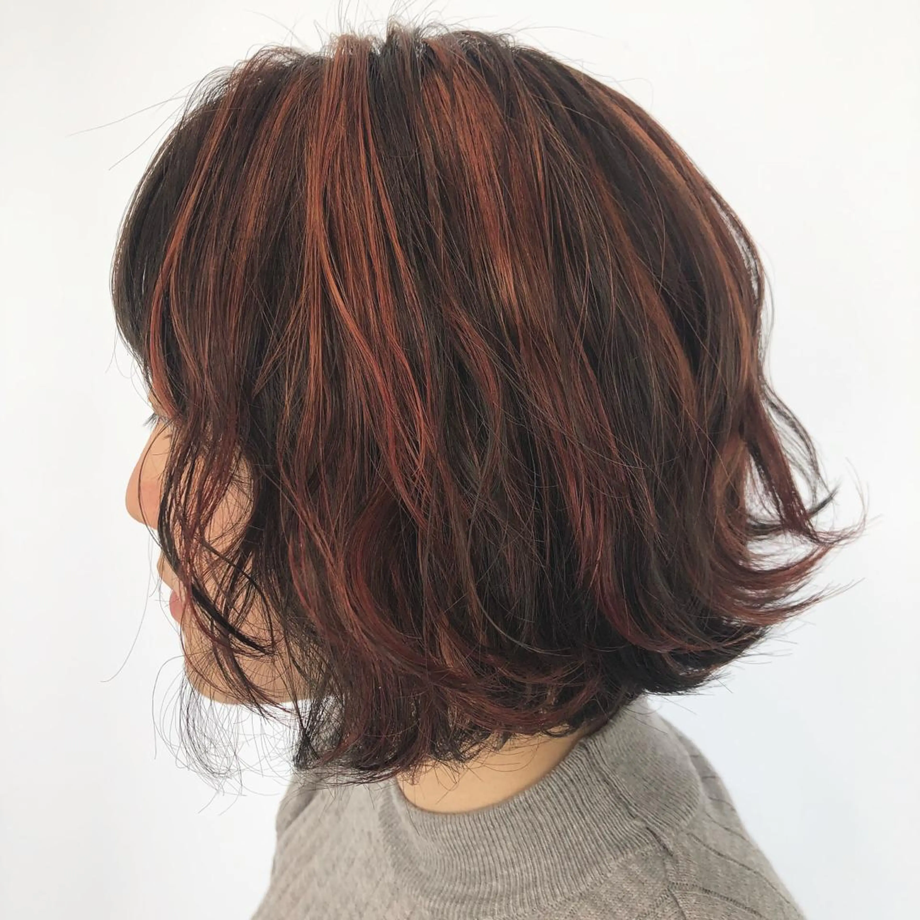 ミディアム ハイライト sano sayakaのヘアスタイル