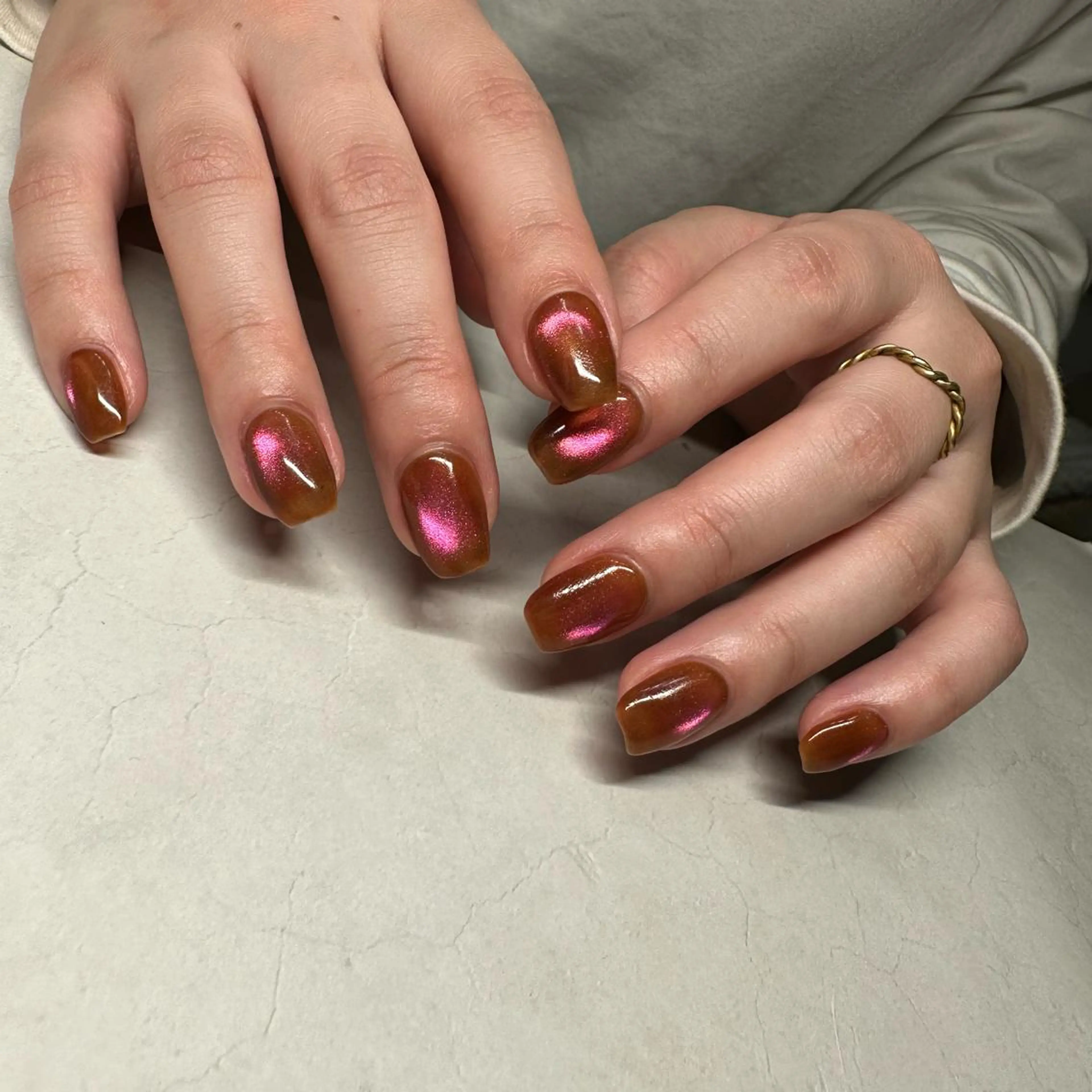 ネイル マグネットネイル ビー玉ネイル ハンドネイル nail salon etoleのネイルデザイン