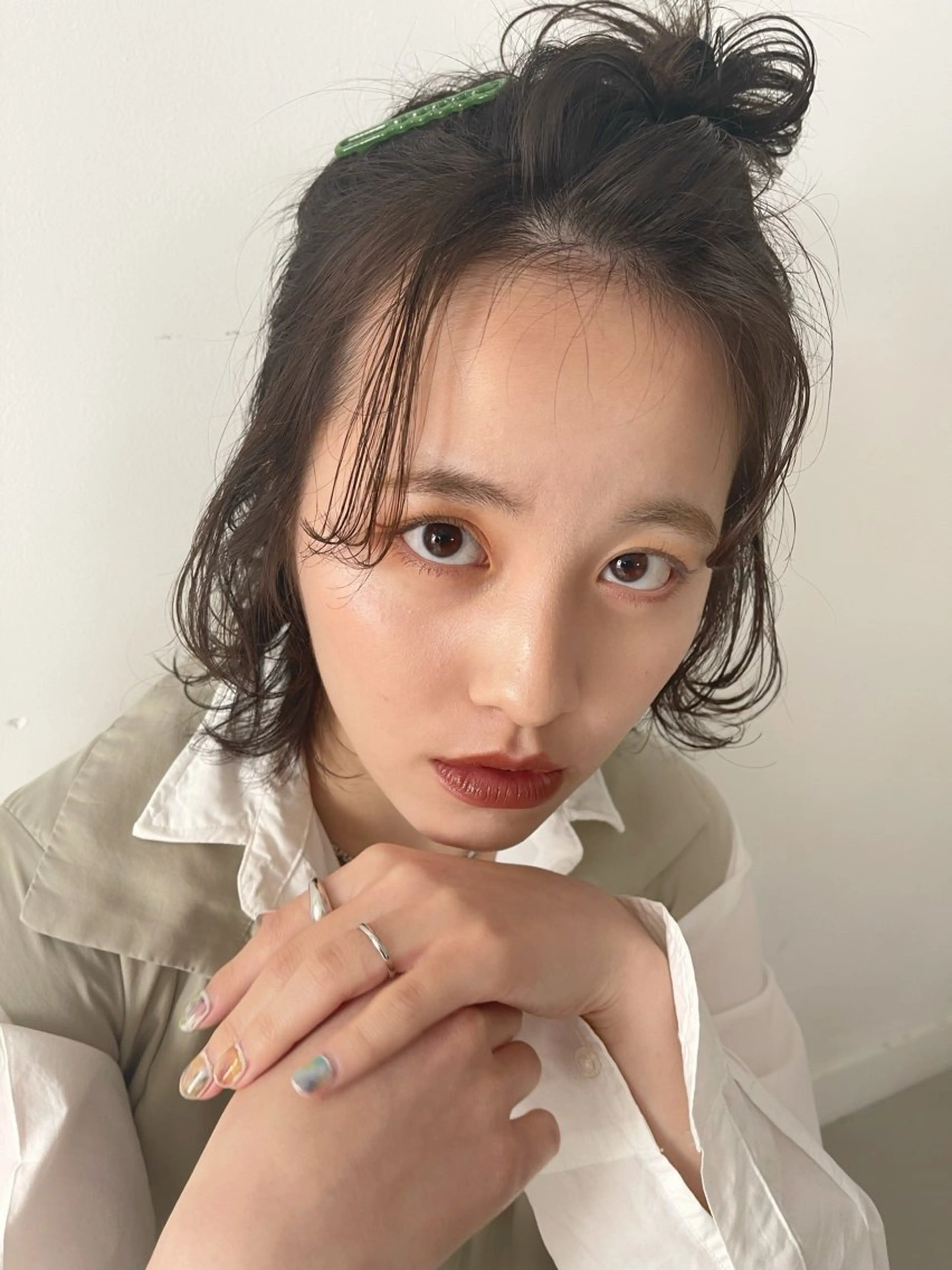 ショート カラー パーマ カット パーマ hair design SUN room【サンルーム渋谷】所属・yuinaショート/ ボブ/透明感カラーのヘアスタイル