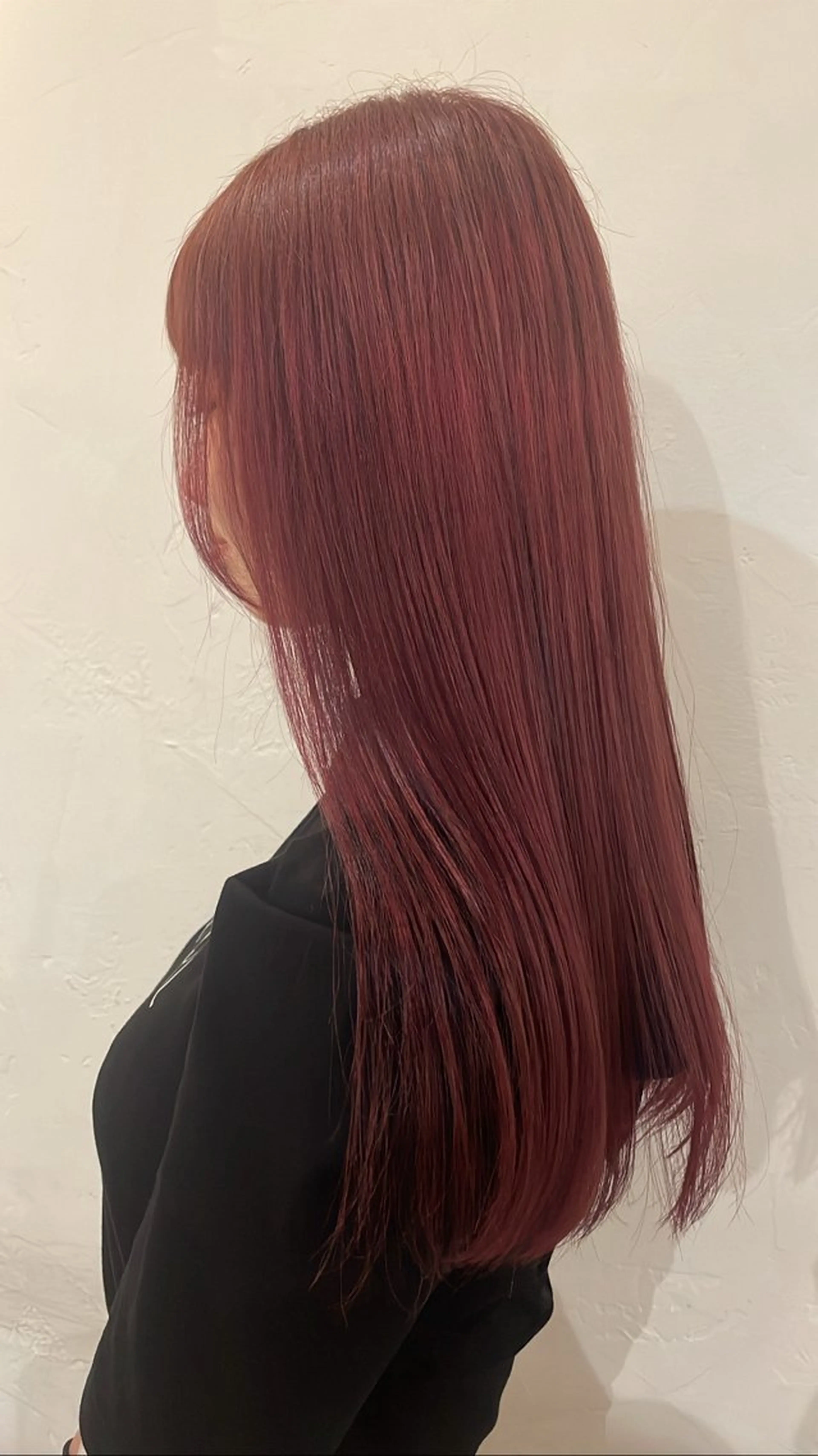 カラー ブラウンカラー オレンジ レッドカラー niuniu所属・萩原 見咲のヘアスタイル