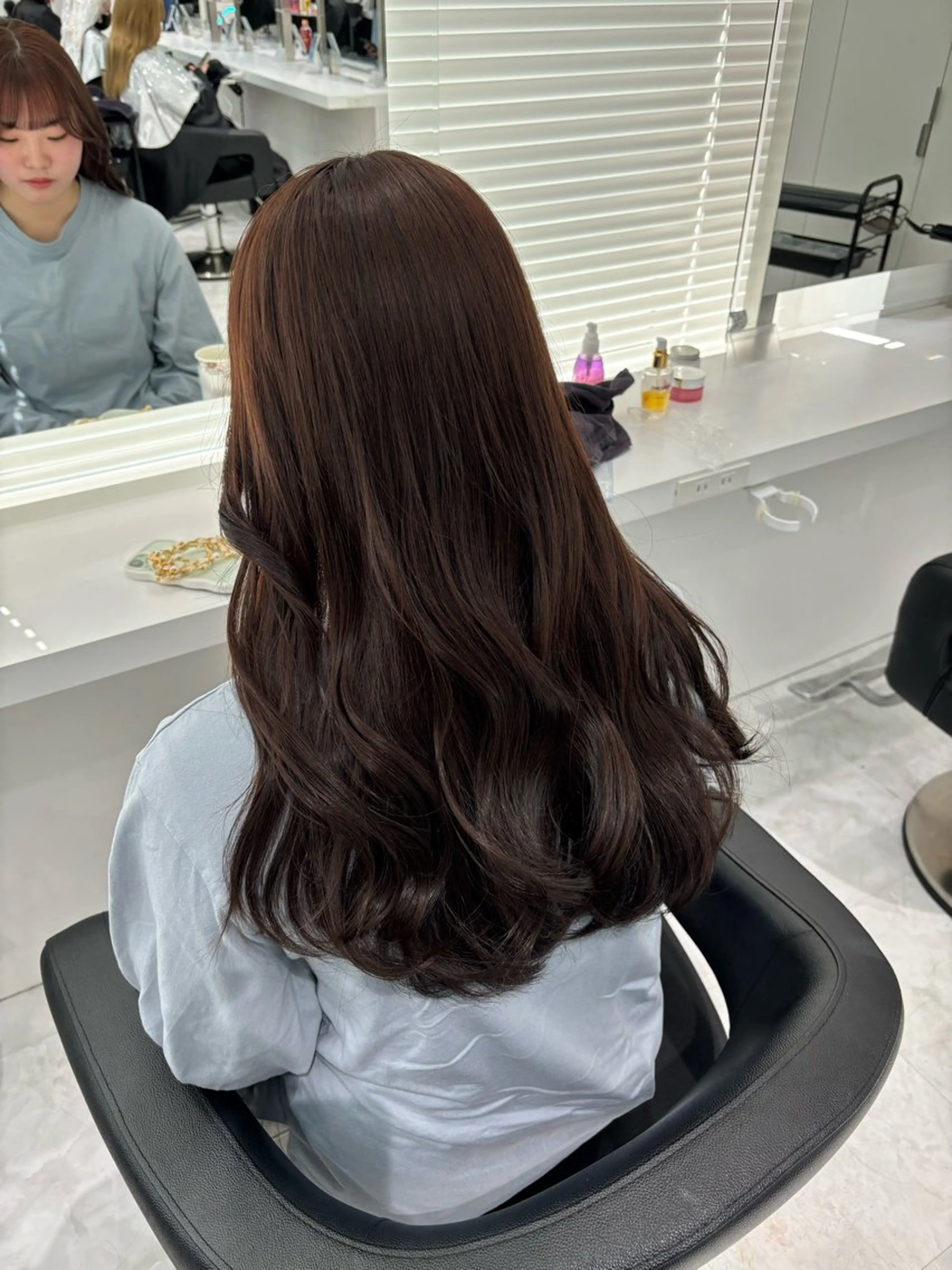 ロング ヘアカラー トリートメント ヘアセット 都内1優しい🤍透明 感カラー🤍サツキのヘアスタイル