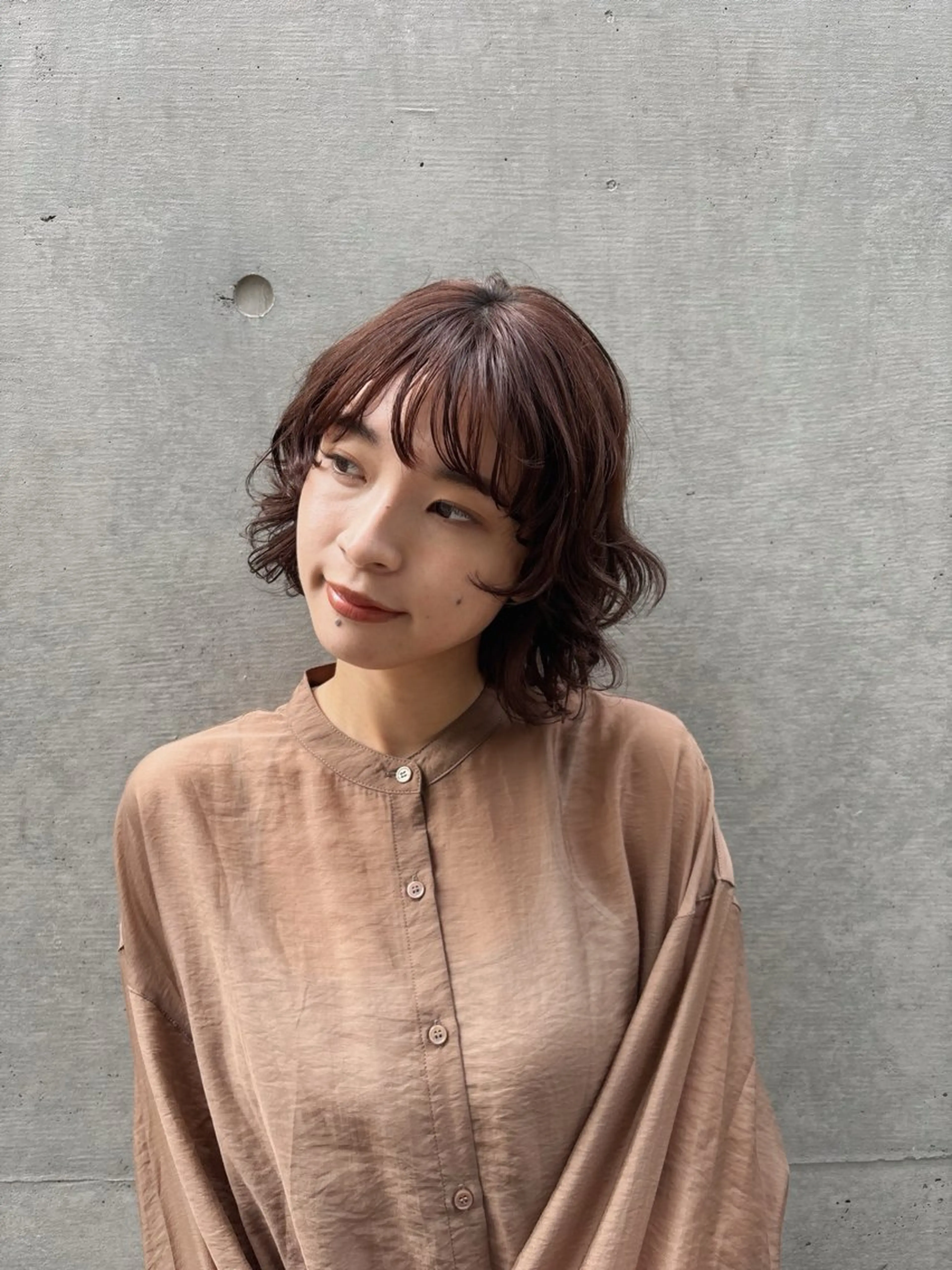 パーマ ボブ カット パーマ はじめてパーマ/ 親しみやすさ/さくらのヘアスタイル
