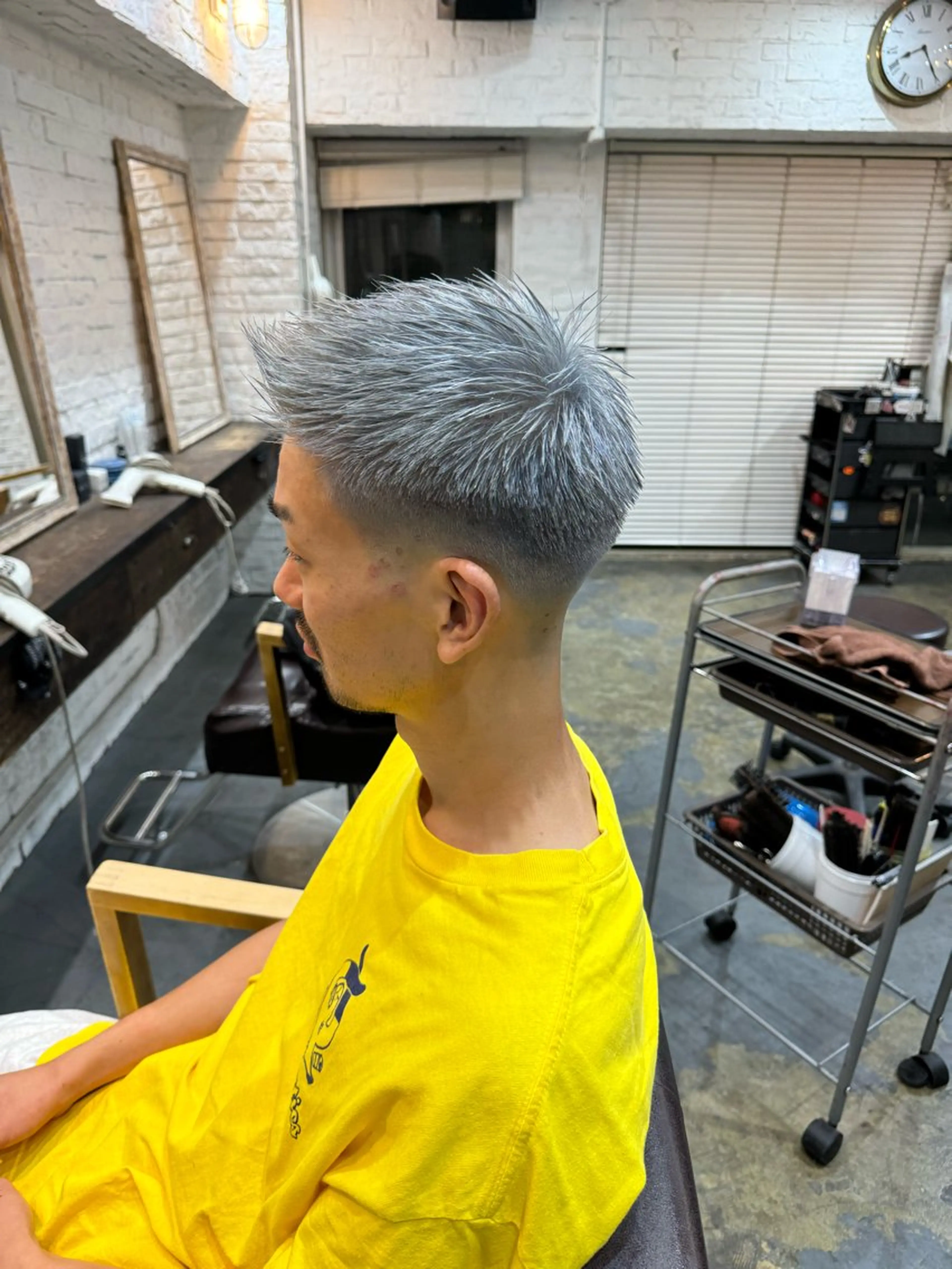ショート カラー メンズ ブロンド カット ヘアカラー トリートメント 💈メンズ特化💈 TASUKUのヘアスタイル