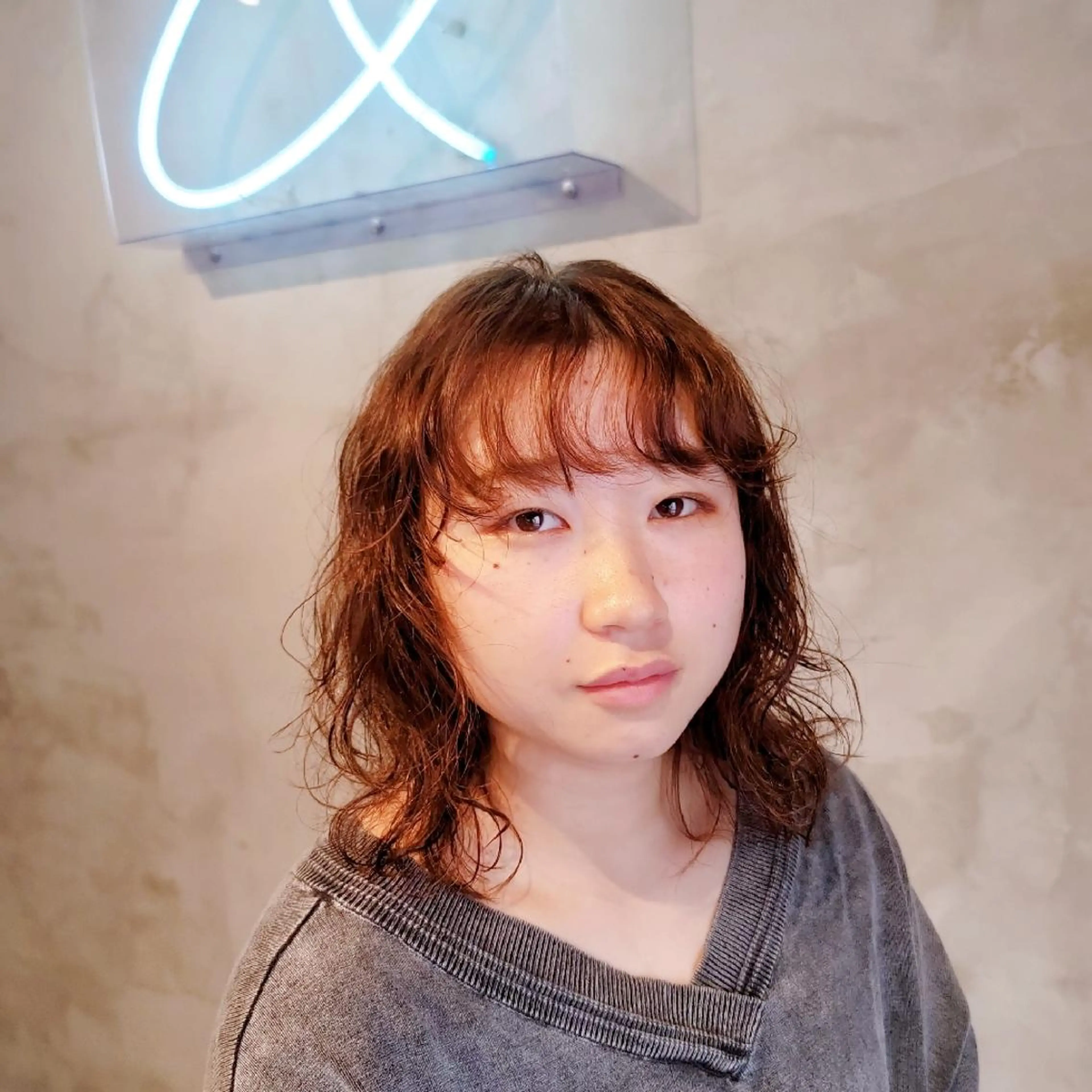ミディアム パーマ パーマ 🐬似合わせ🦈 佐々田 桜江のヘアスタイル