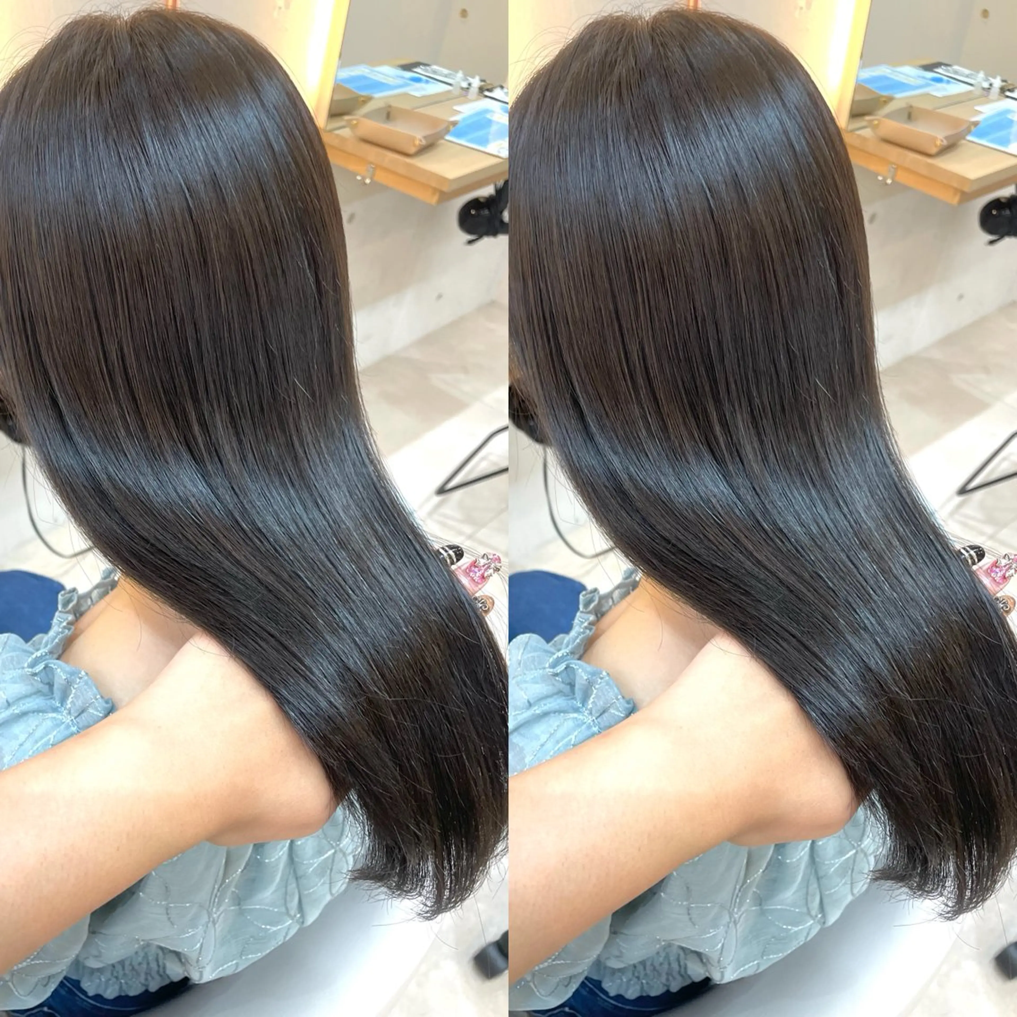 ロング カラー カット ヘアカラー トリートメント ヘアセット ブリーチ無し透明感 カラー🦕まどかのヘアスタイル