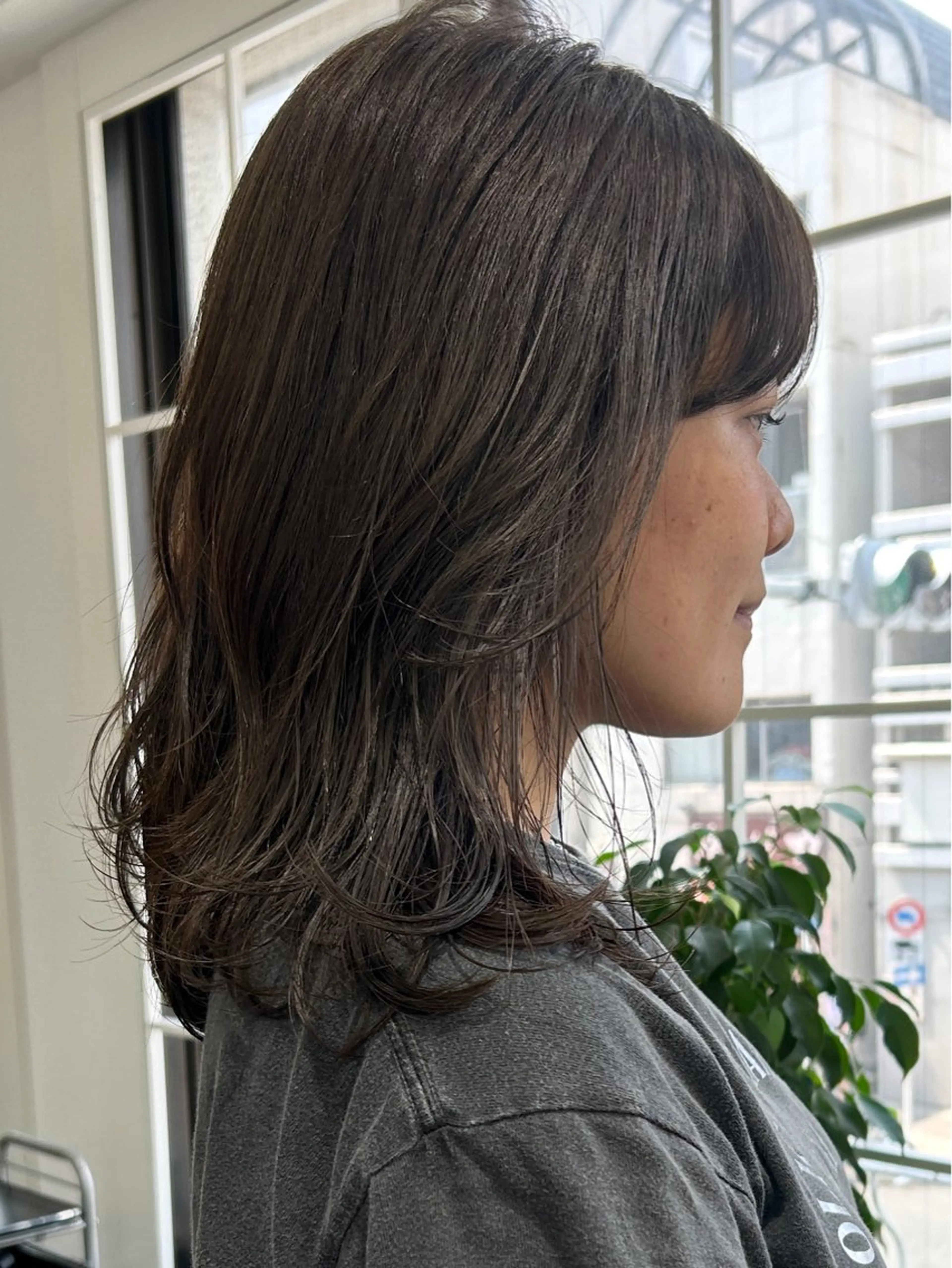 ミディアム カラー カット ヘアカラー トリートメント ボブ/透明感カラー /サナ🌼のヘアスタイル