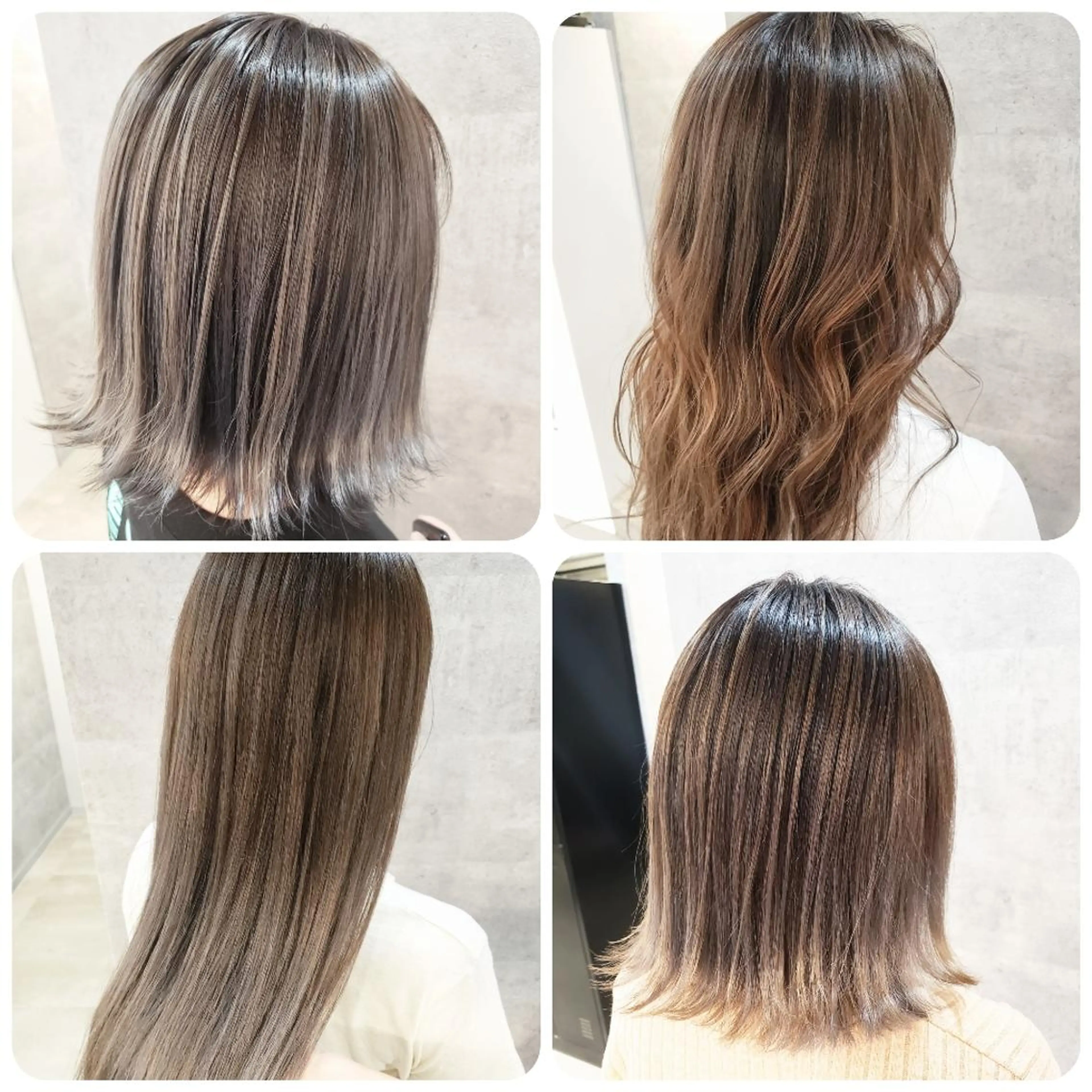 ミディアム カラー バレイヤージュ ブリーチ オレンジ レイヤーカット ヘアカラー トリートメント ミルクティー特化 🌈島内　琢真🌈のヘアスタイル