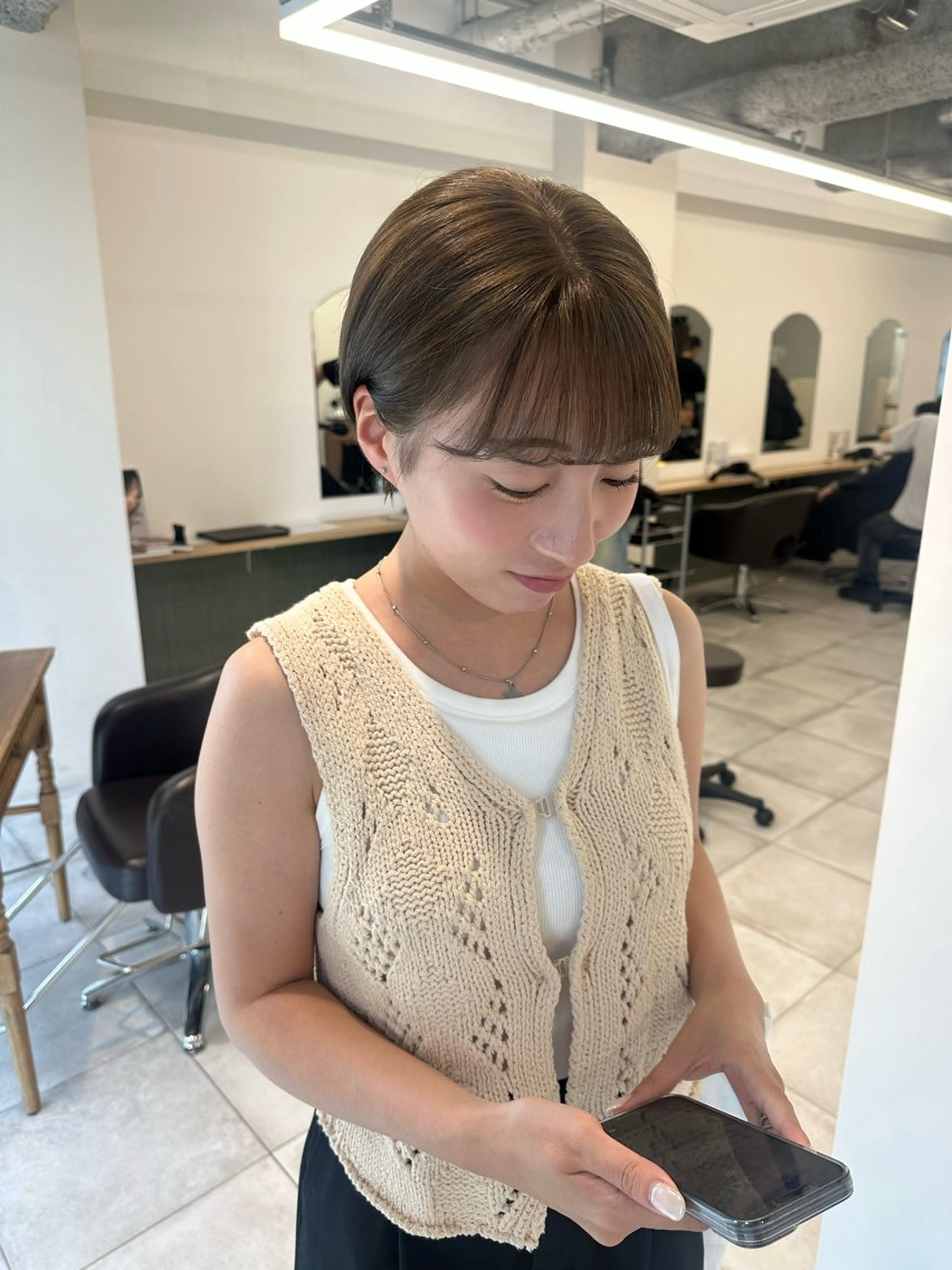ショート カラー キッズ カット ヘアカラー トリートメント オトナヘア🌿 harukaのヘアスタイル