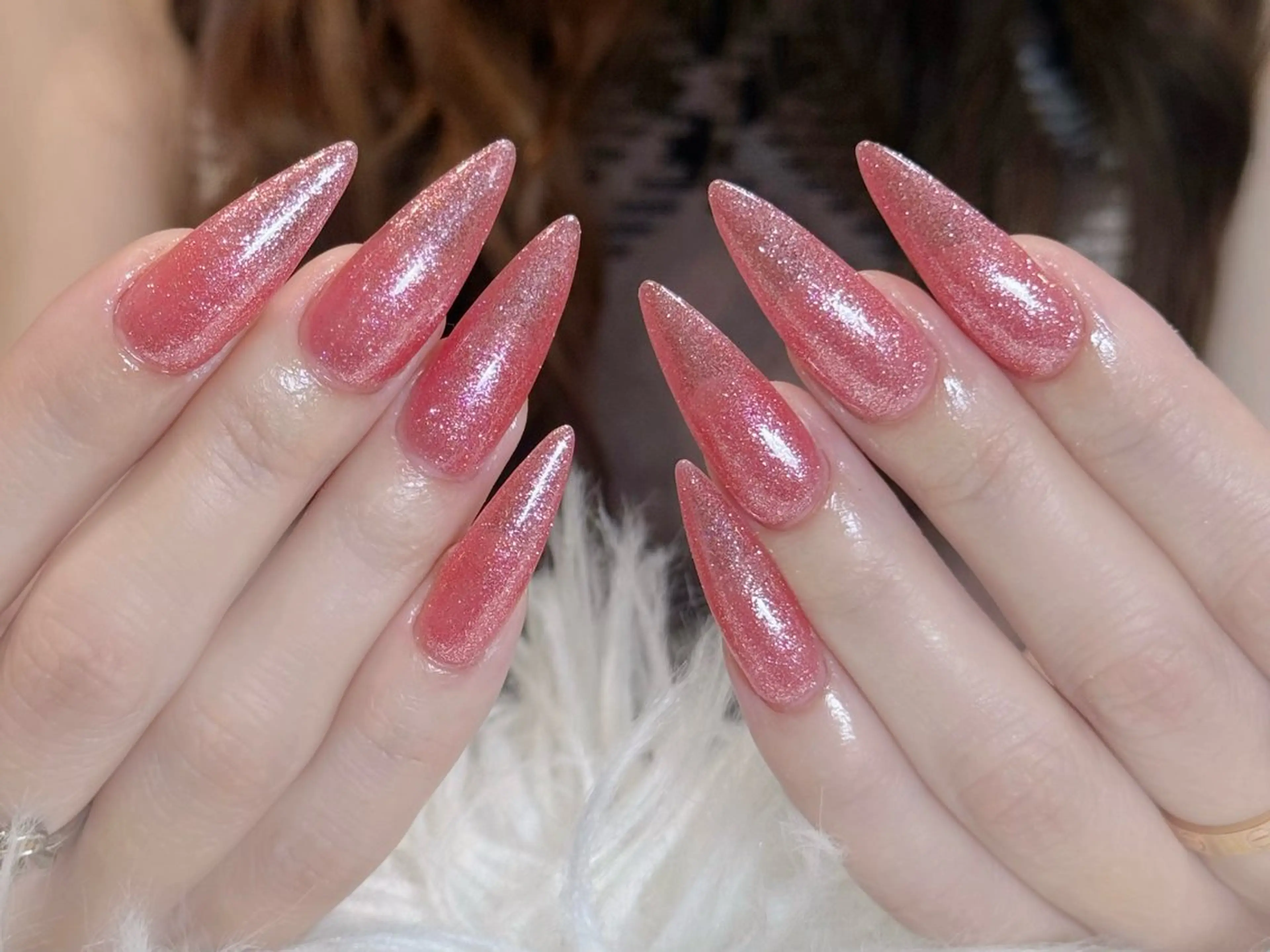 ネイル ボルドー ブラウン チークネイル ドット フットネイル ハンドネイル Julli nail所属・Julli ジュリのネイルデザイン