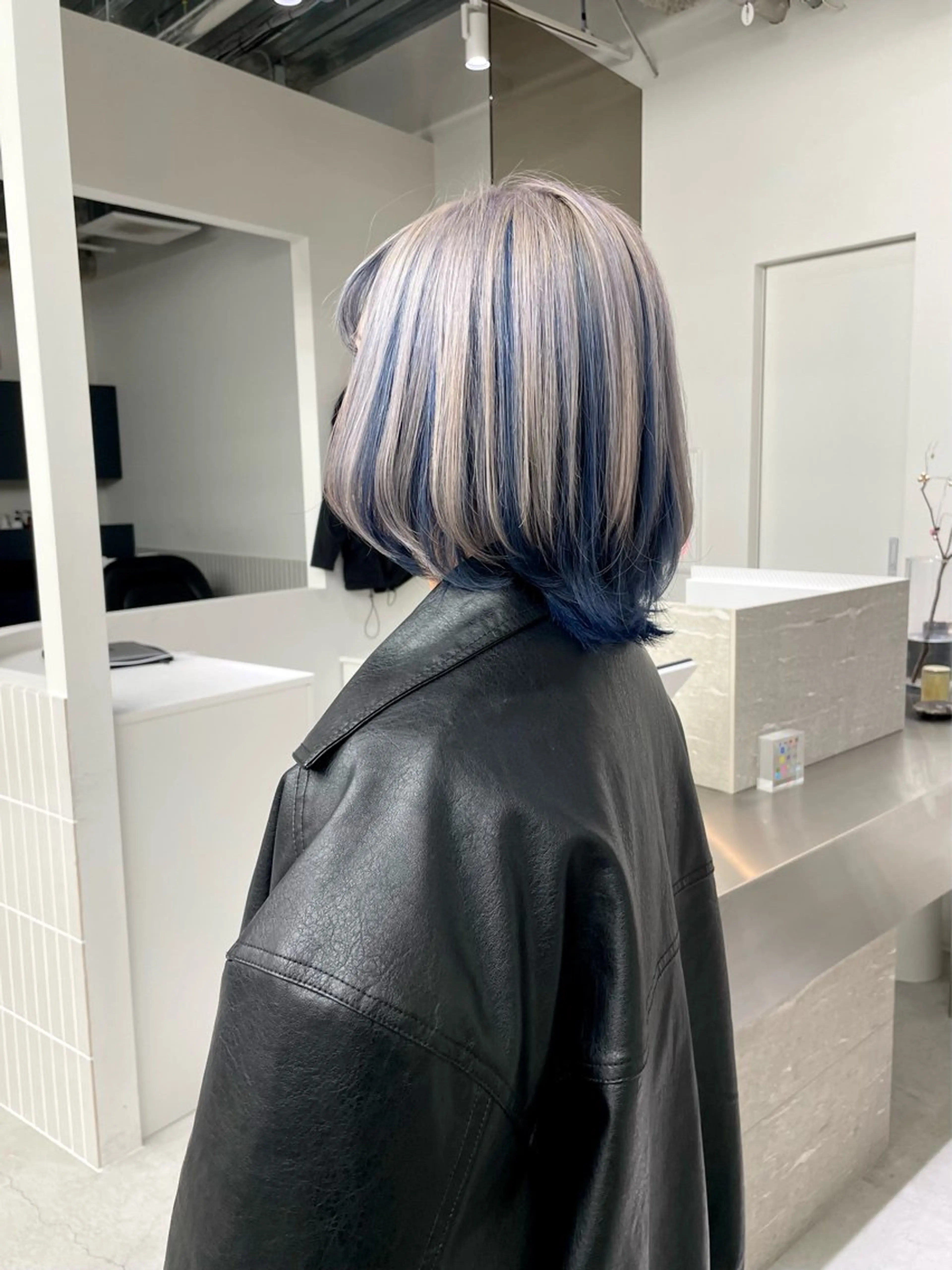 ミディアム カラー stén所属・HARUKA/原宿 /ハイトーン/ボブのヘアスタイル