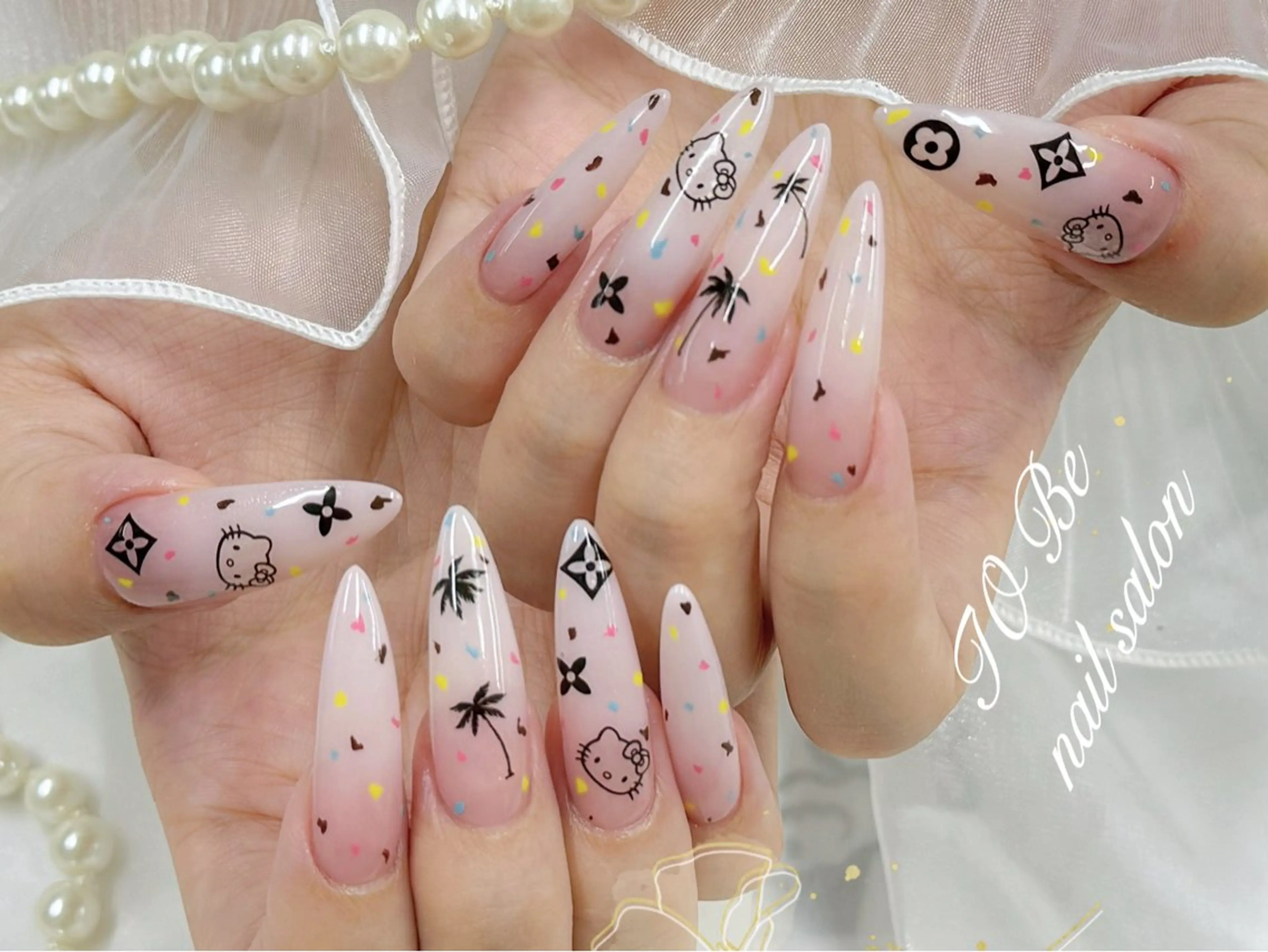 ロング ハンドネイル Nail Salon To Be珈月のネイルデザイン