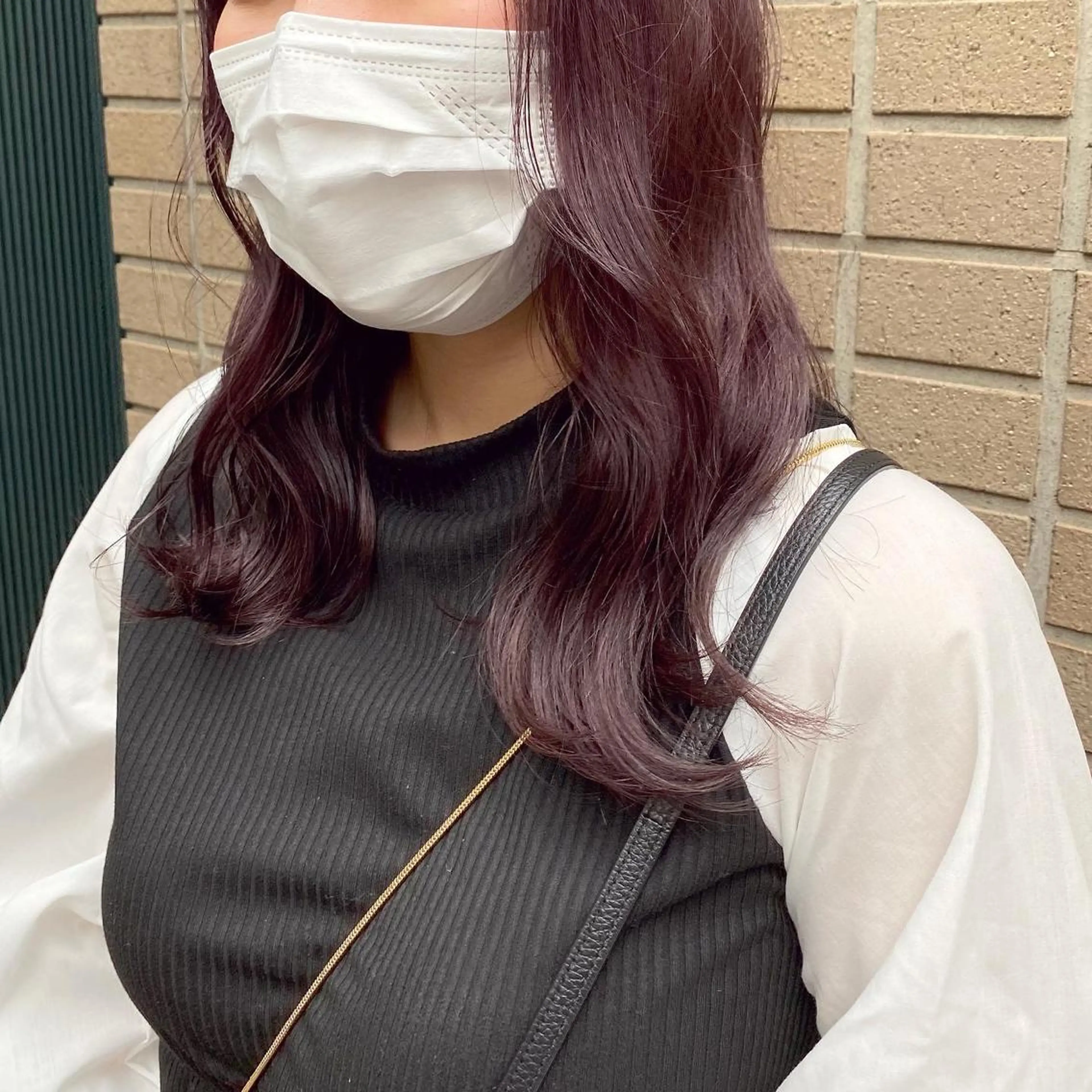 セミロング カラー プレイングカラー🤍 細めハイライトのヘアスタイル
