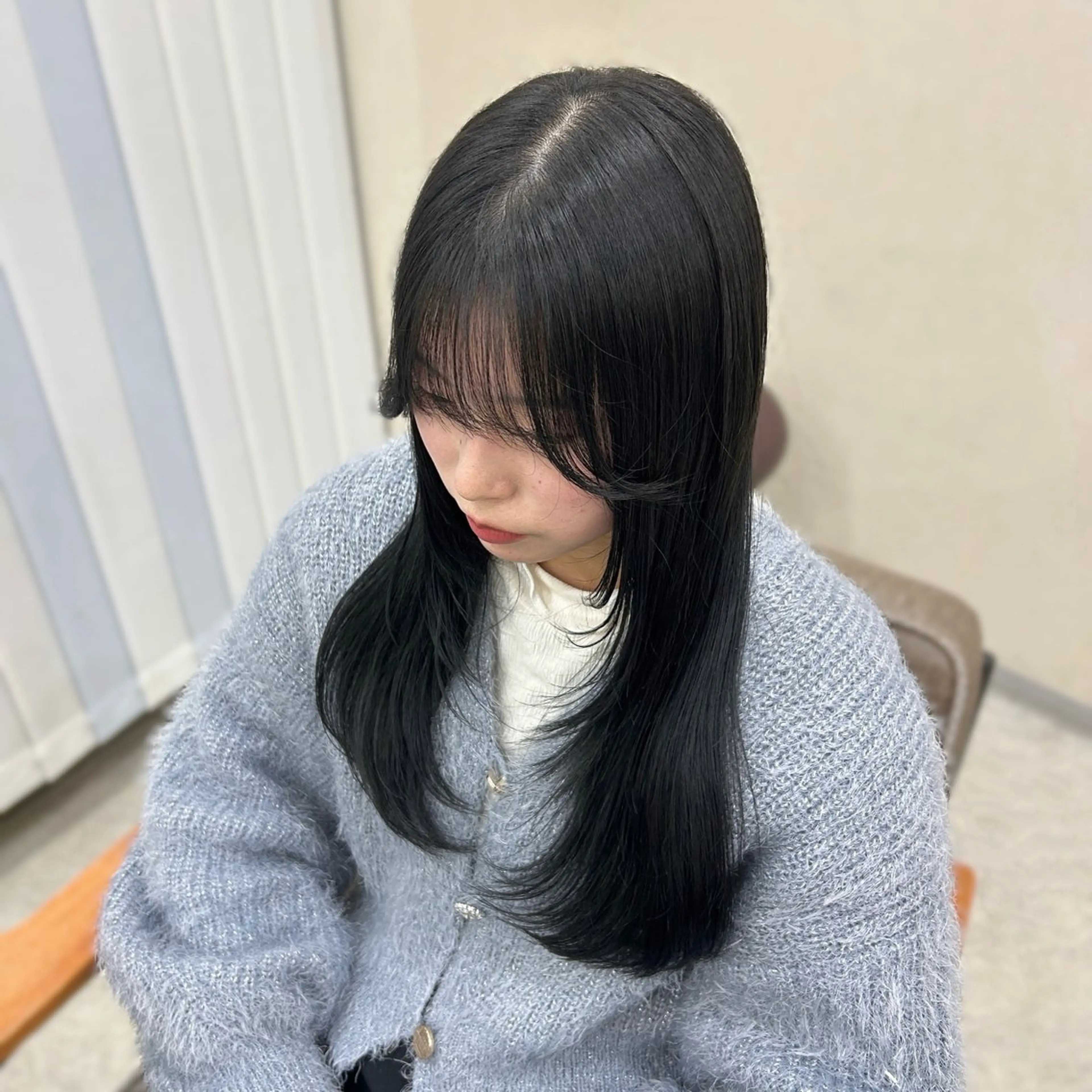 ロング カット ヘアカラー トリートメント MIDORI🌙 透明感/ベージュのヘアスタイル
