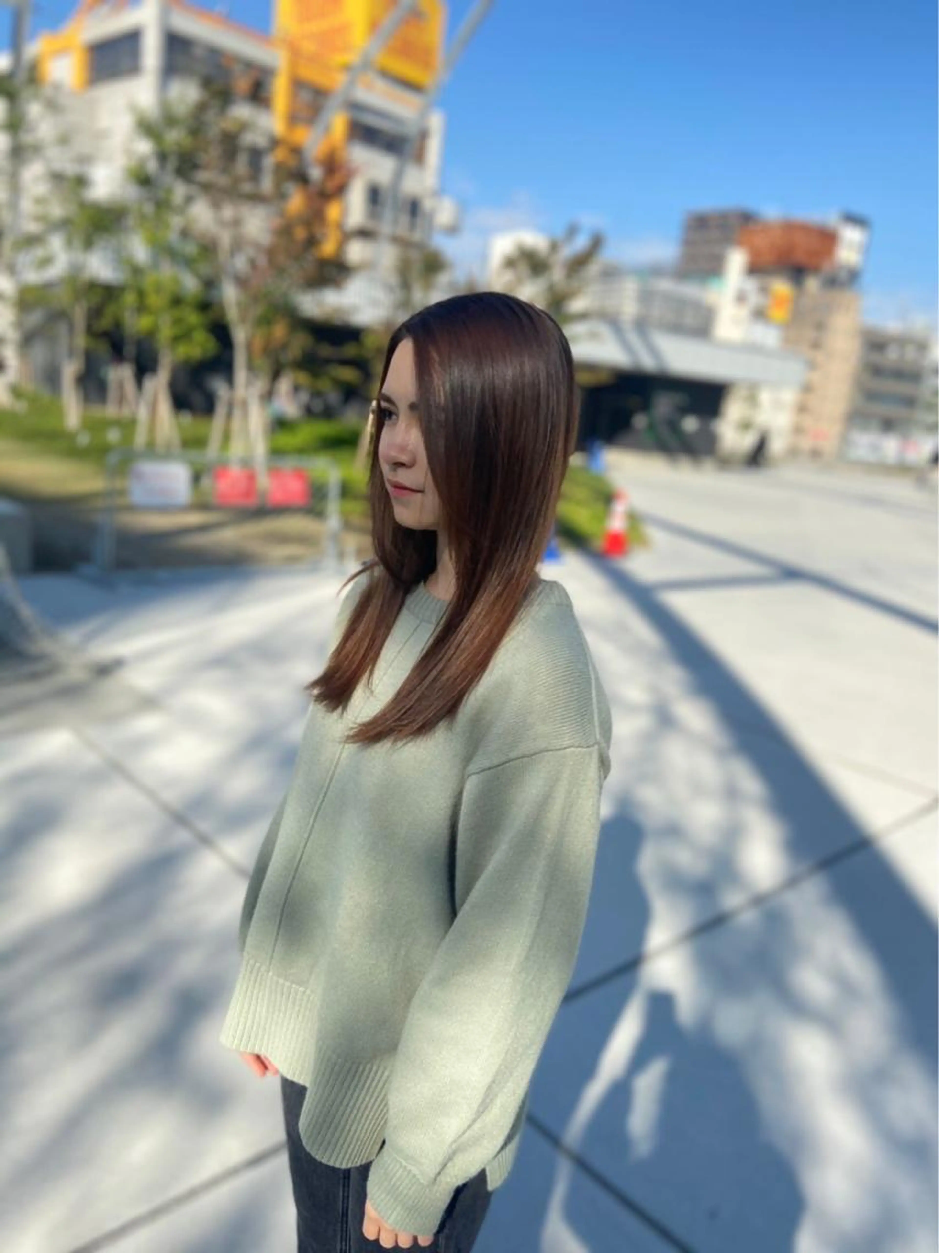 ☁️前髪弱酸性縮毛矯正＋弱酸性カラー＋潤い集中Tr(超音波アイロン付き)☁️の写真