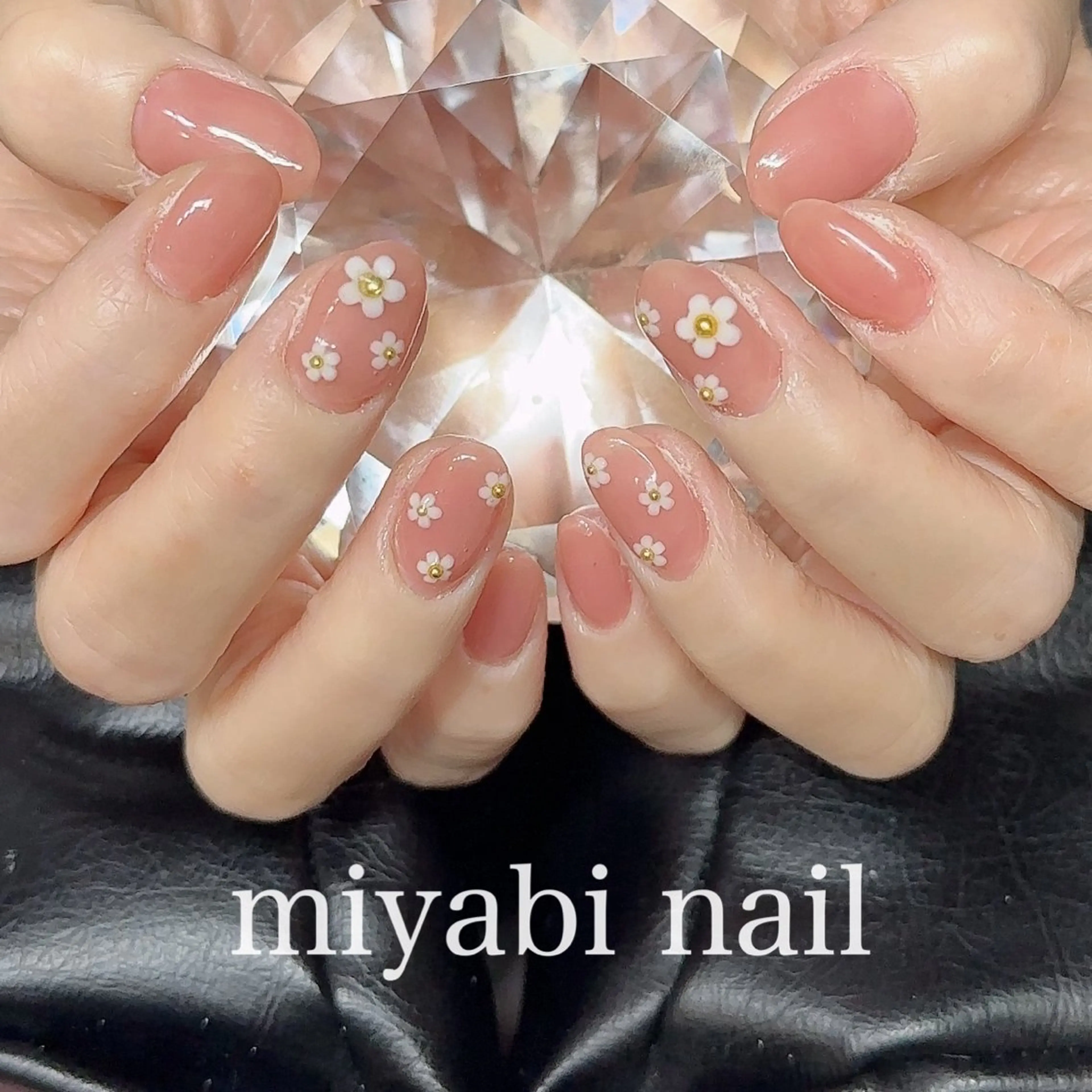 ネイル ジェルネイル 持ち込み オフィスネイル 春ネイル ハンドネイル miyabi nail 桂川駅近くのネイルデザイン