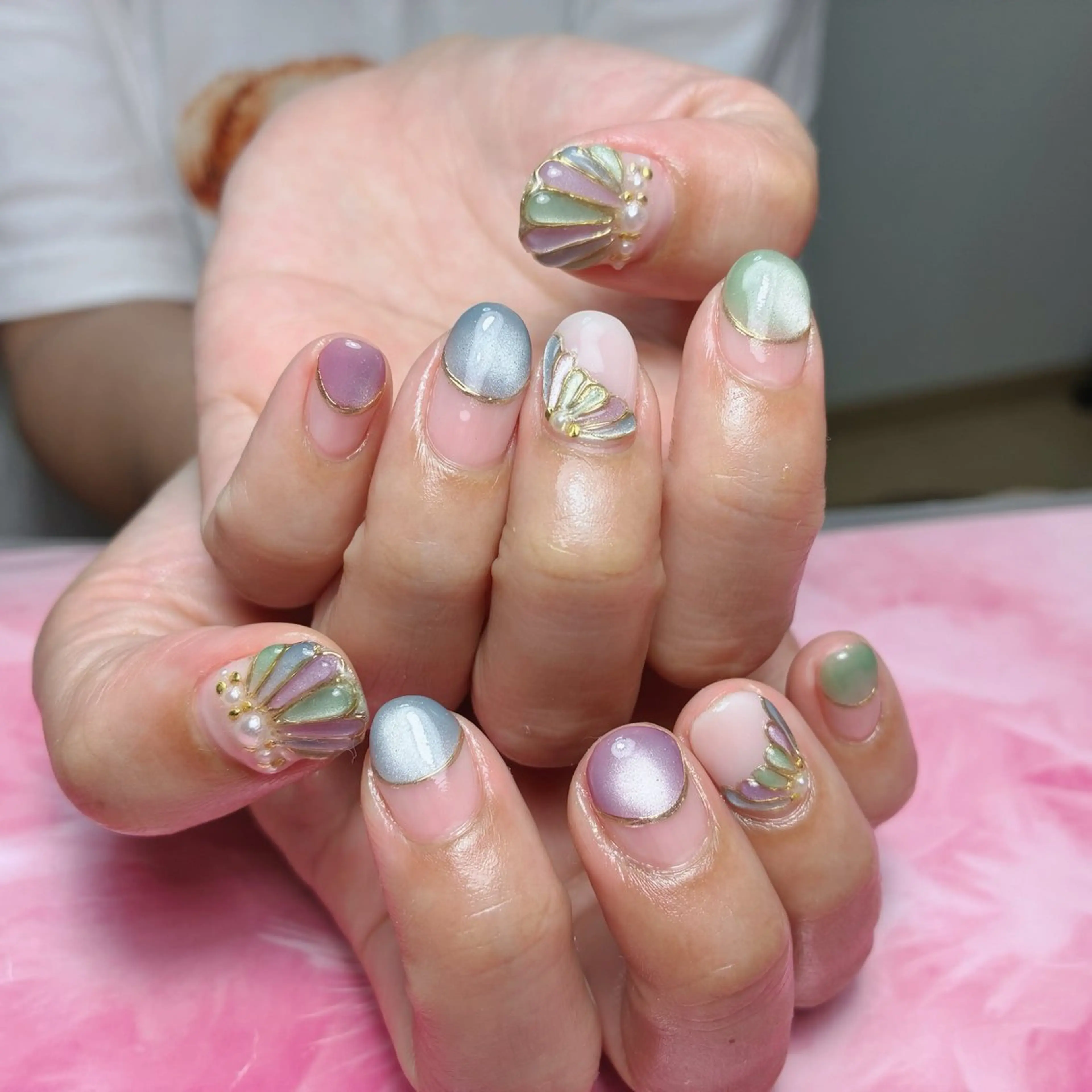 ショート ハンドネイル hs nail salonのネイルデザイン