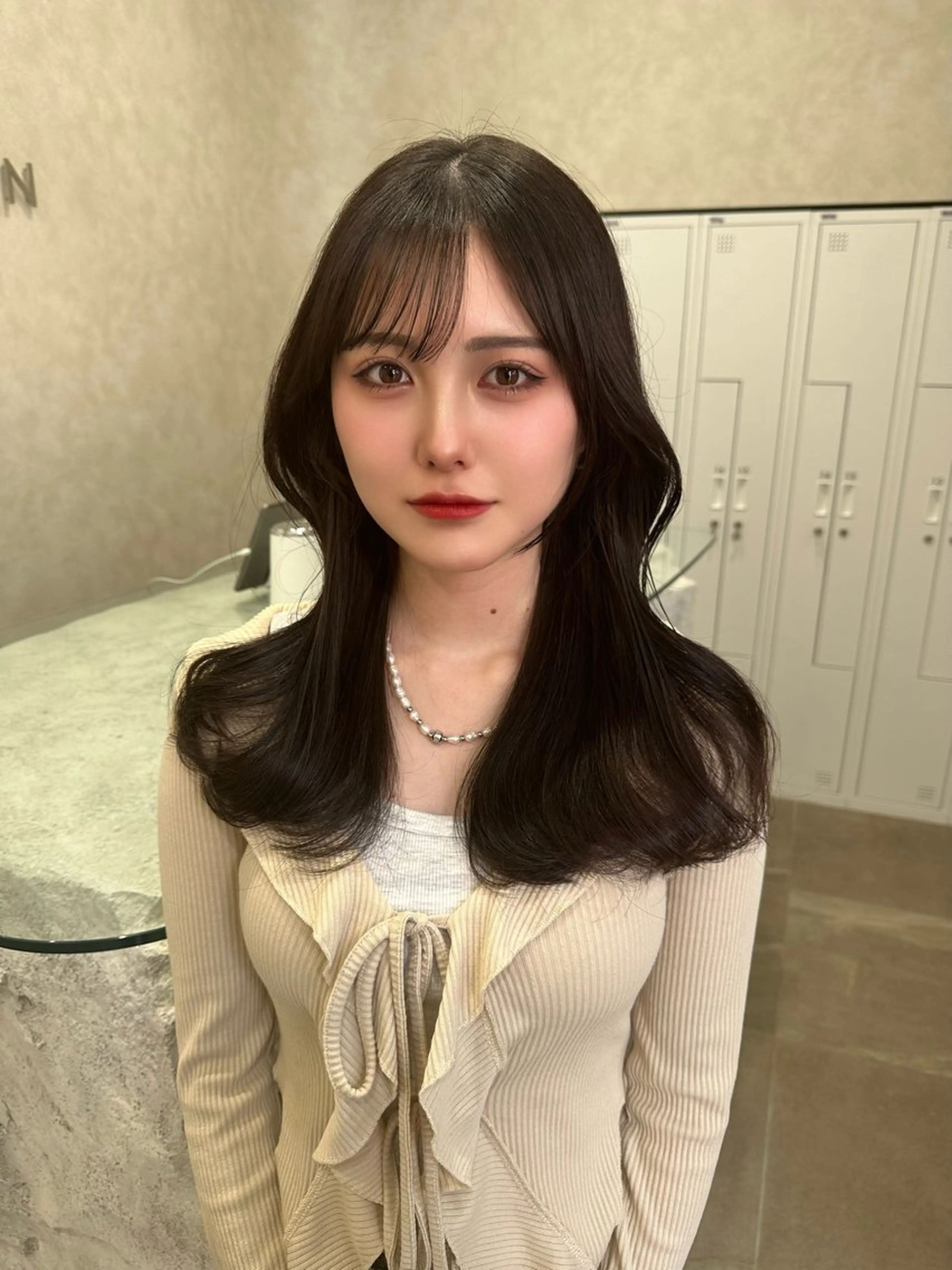 ロング カット ヘアカラー トリートメント SALOWIN原宿AROA店所属・顔まわり神カット✂︎ 齋藤雄大【原宿】のヘアスタイル