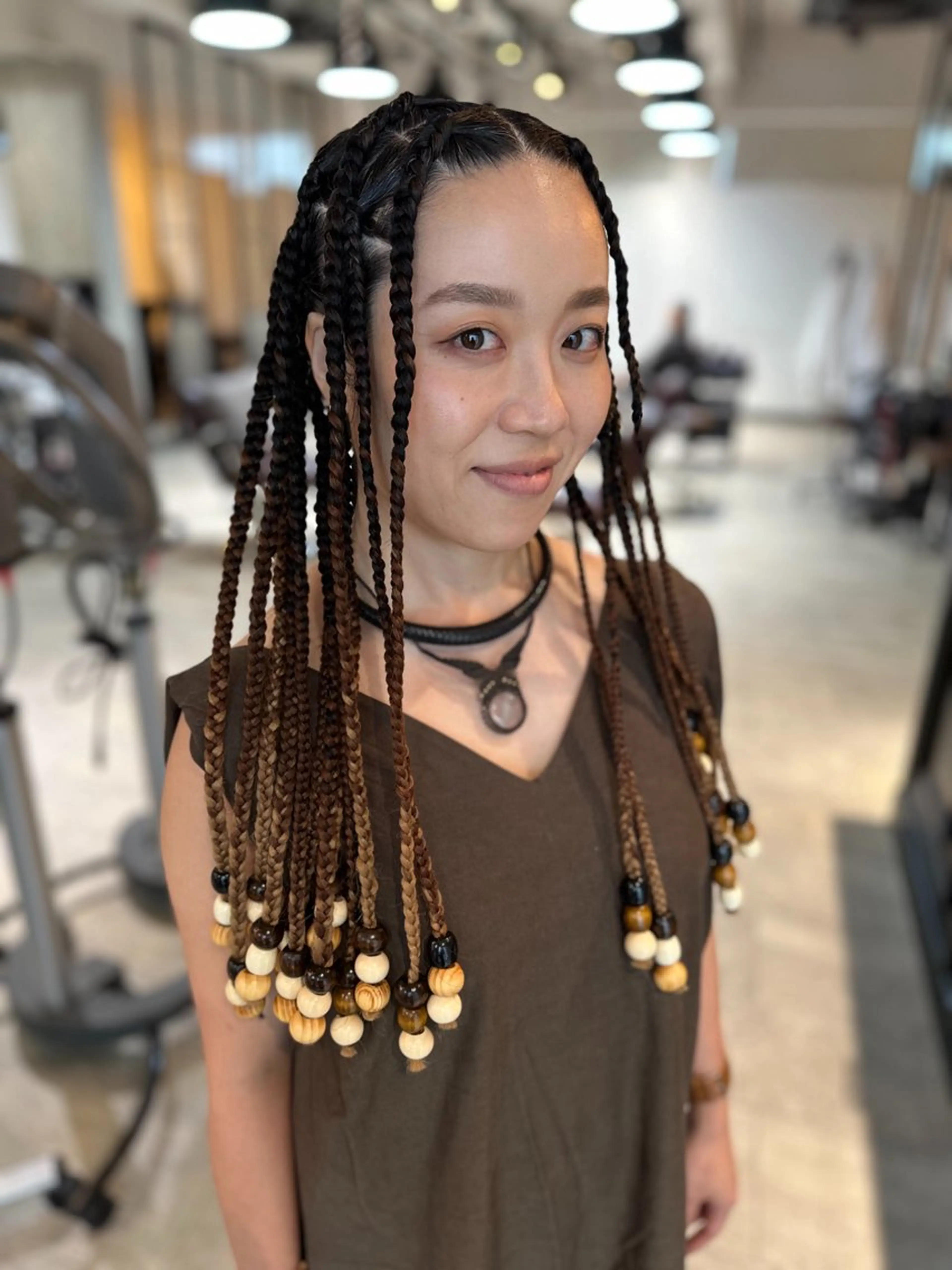 メンズ キッズ エクステ ヘアセット BRAIDS💎愛子 大人ハイライト💎のヘアスタイル