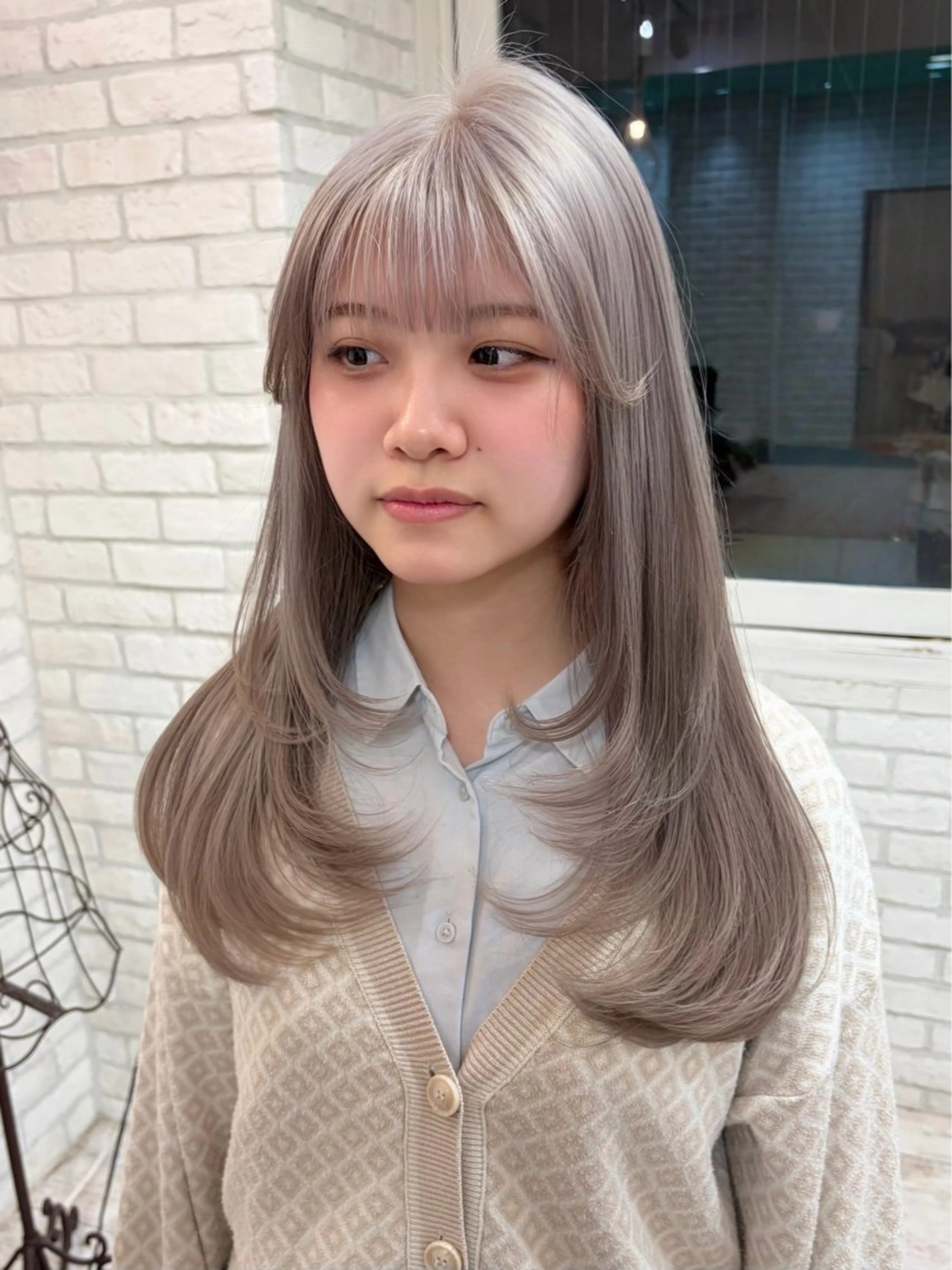 ロング カット ヘアカラー トリートメント ブリーチなし/ レイヤー🌿runaのヘアスタイル