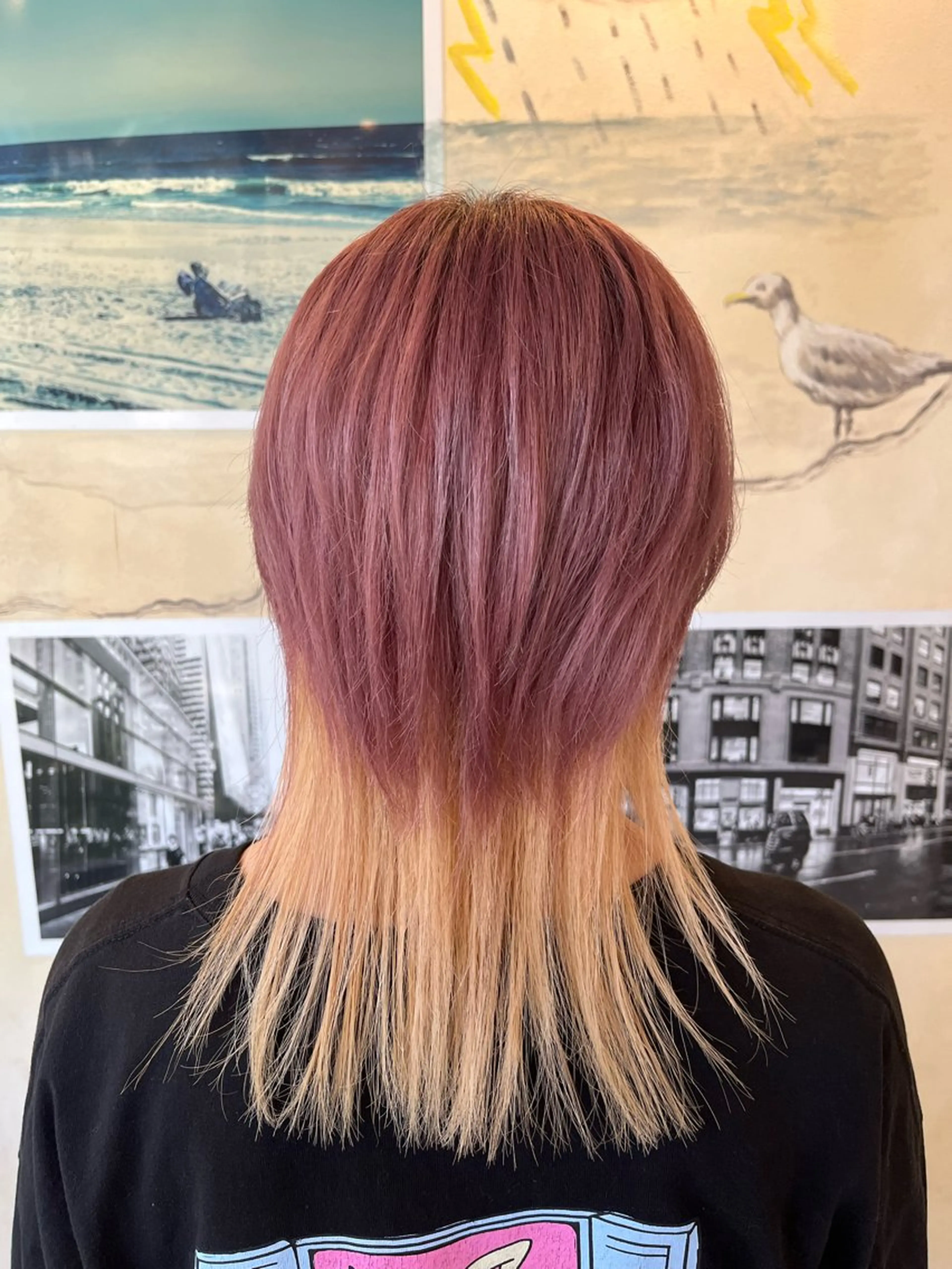 セミロング カラー カット ヘアカラー 🩷ྀི暖色カラー 🫧ྀིススマゴチヨのヘアスタイル