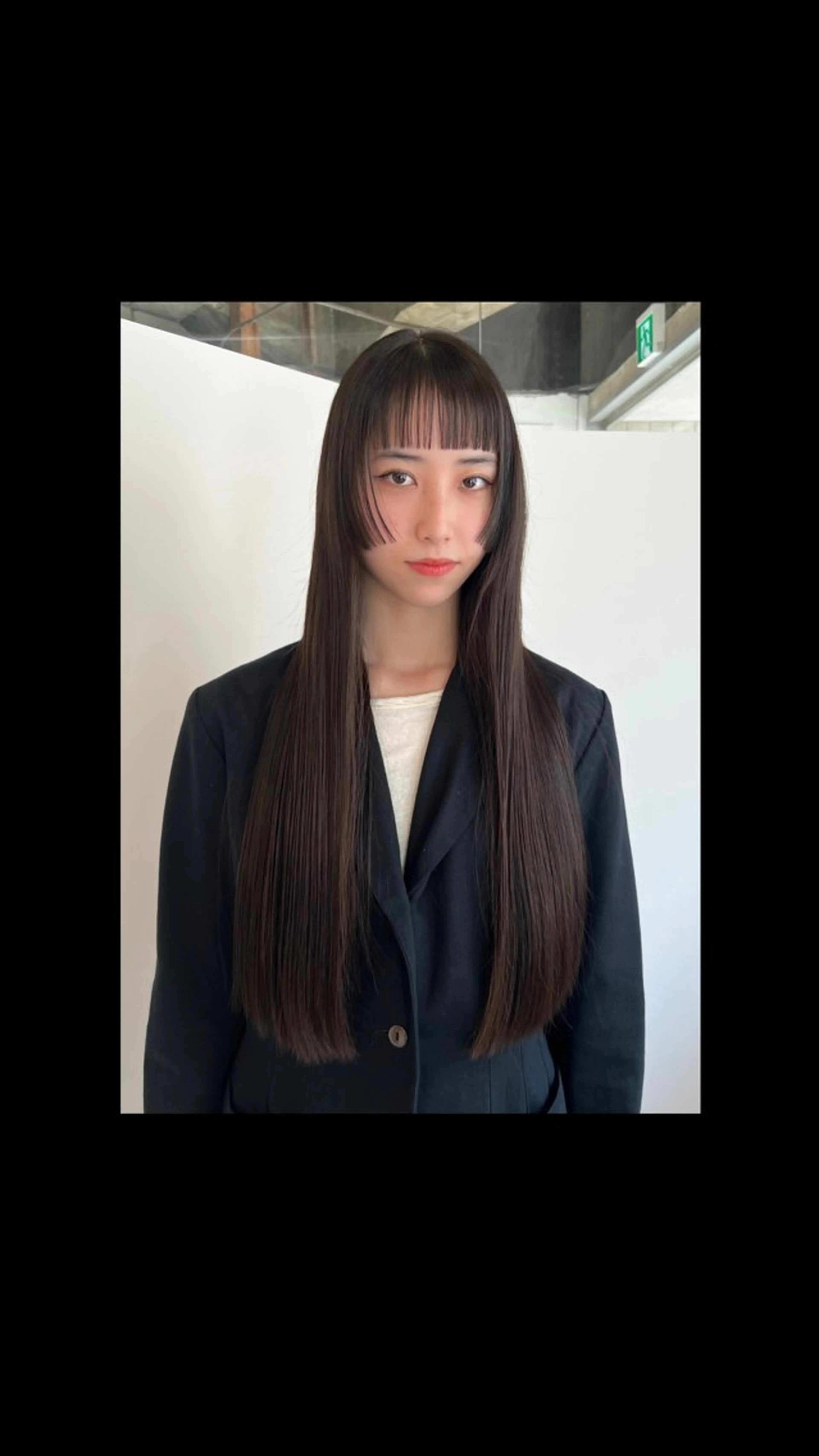 ロング 縮毛矯正 the hinc所属・Ayano/大阪 /オリーブカラーのヘアスタイル