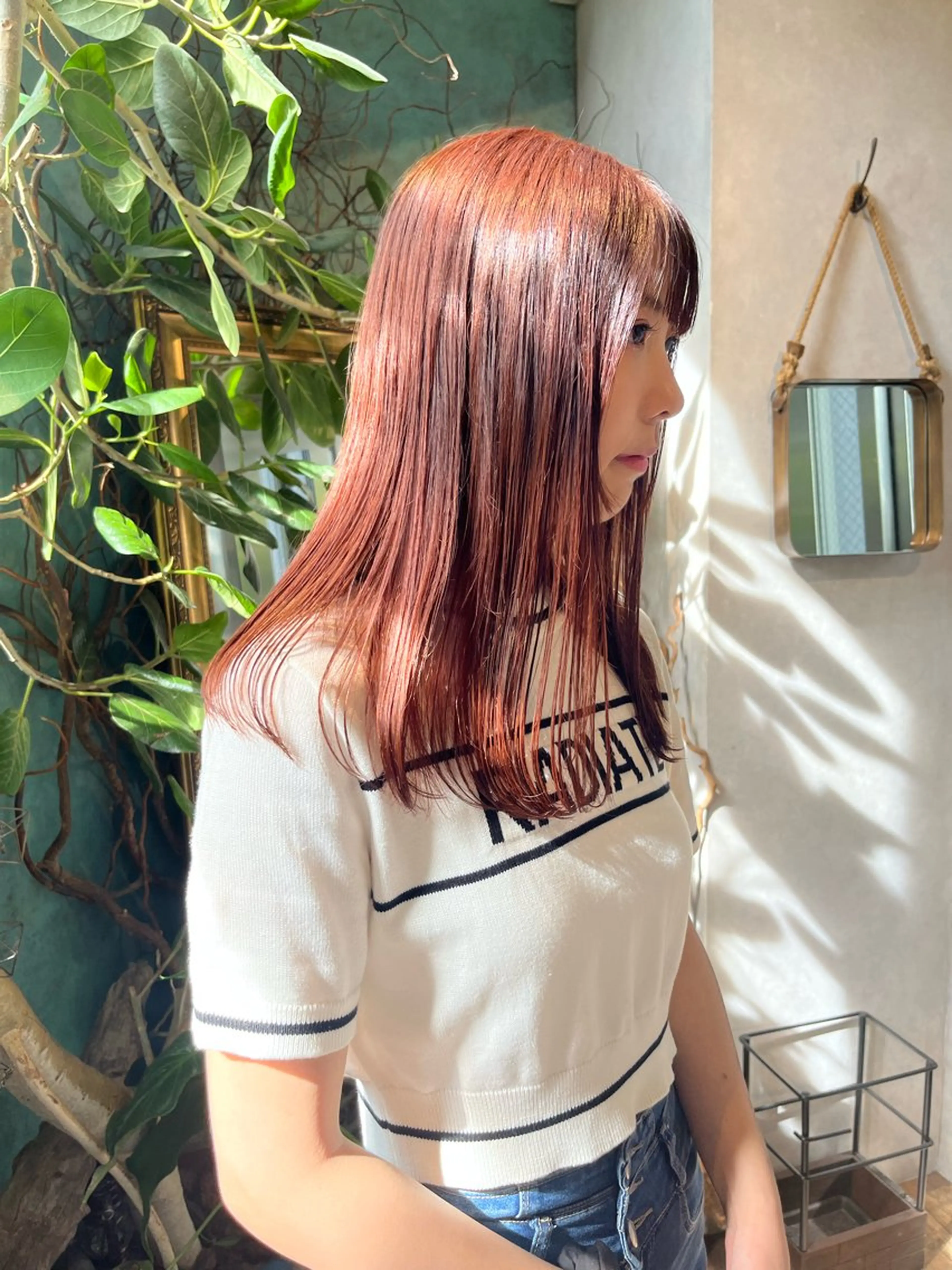 セミロング オレンジブラウン December/ jingumae所属・【カットモデル募集】 yuzuのヘアスタイル