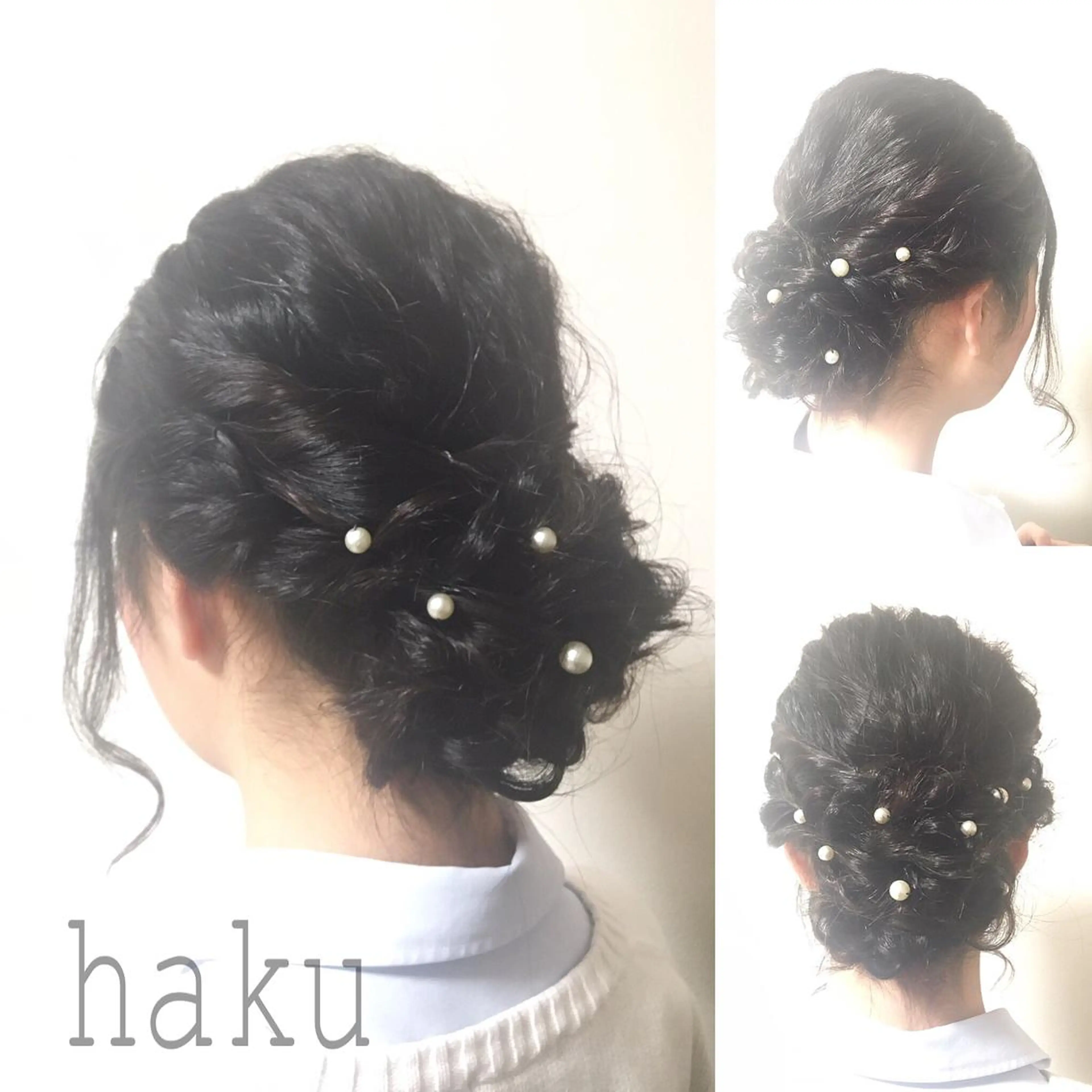 セミロング ヘアアレンジ 卒業式のヘアスタイル ＊ asukaのヘアスタイル