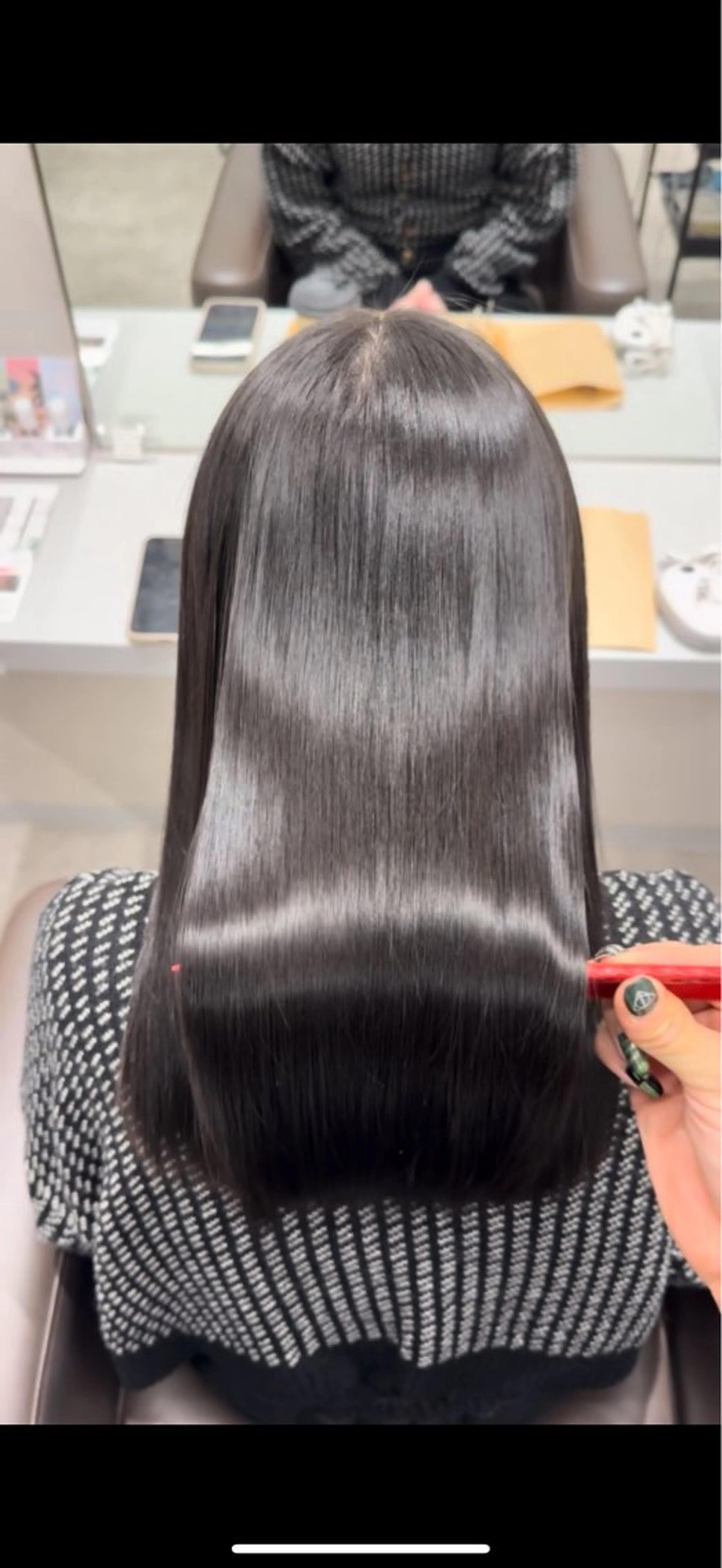 🍒25歳以下限定🍒圧倒的美髪〈髪質改善ストレート＋サラ艶トリートメント＋超音波アイロン付き〉.⋆𝜗𝜚の写真