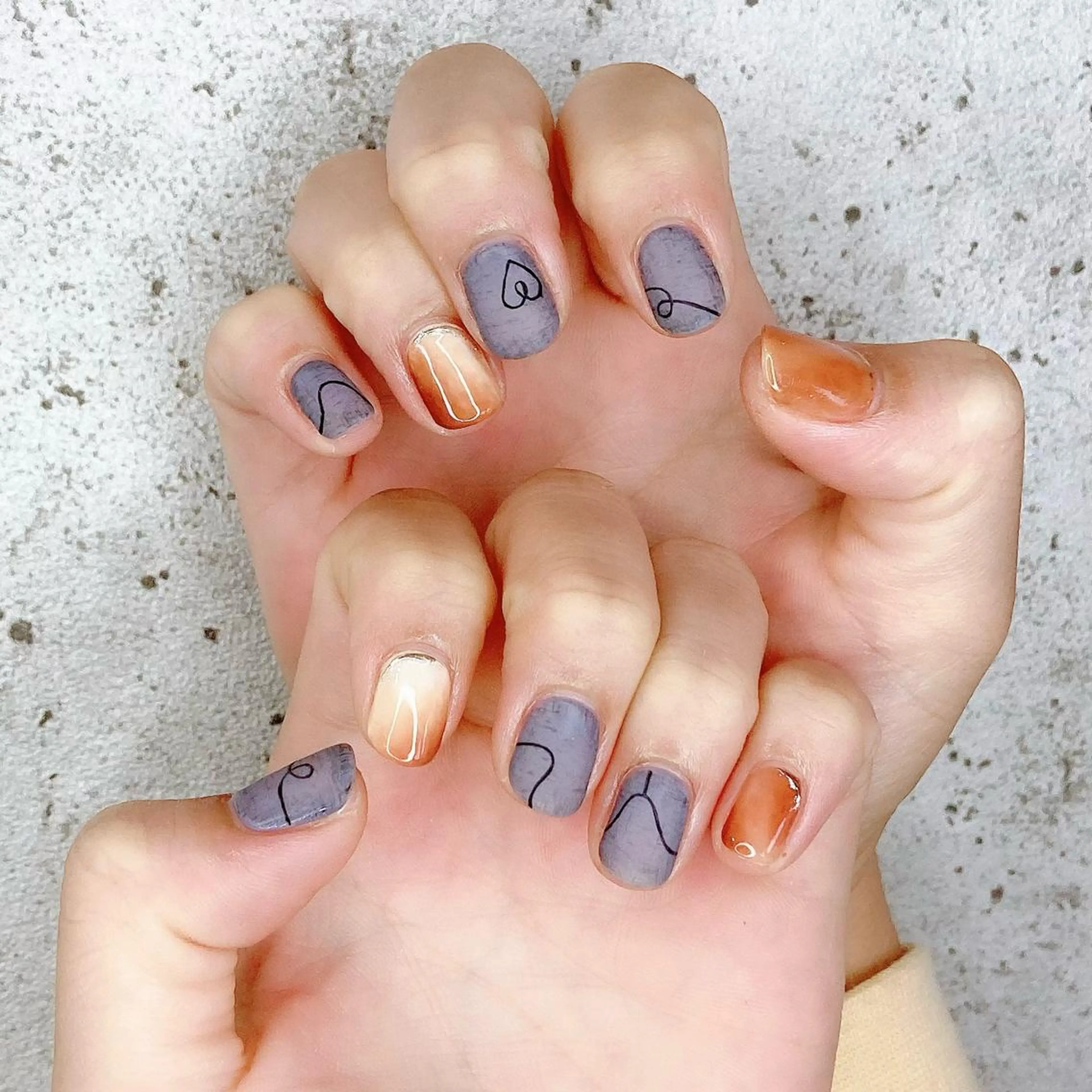 ネイル ジェルネイル ミラーネイル ニュアンスネイル パラジェル 冬ネイル ハンドネイル Nail Kのネイルデザイン