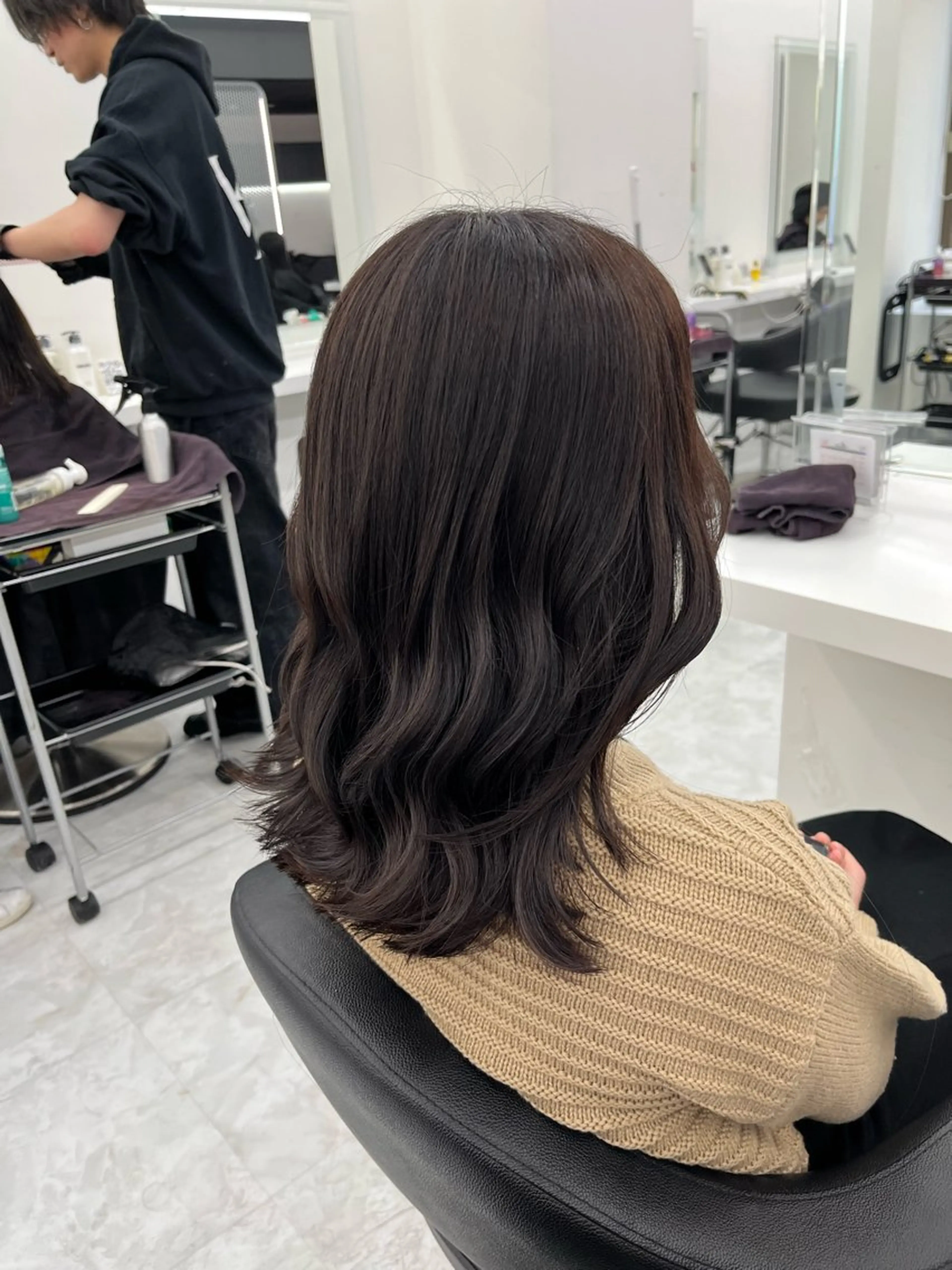 セミロング カラー ブラウンカラー ヘアカラー トリートメント 💖トレンド夏 カラー💖FUTAのヘアスタイル