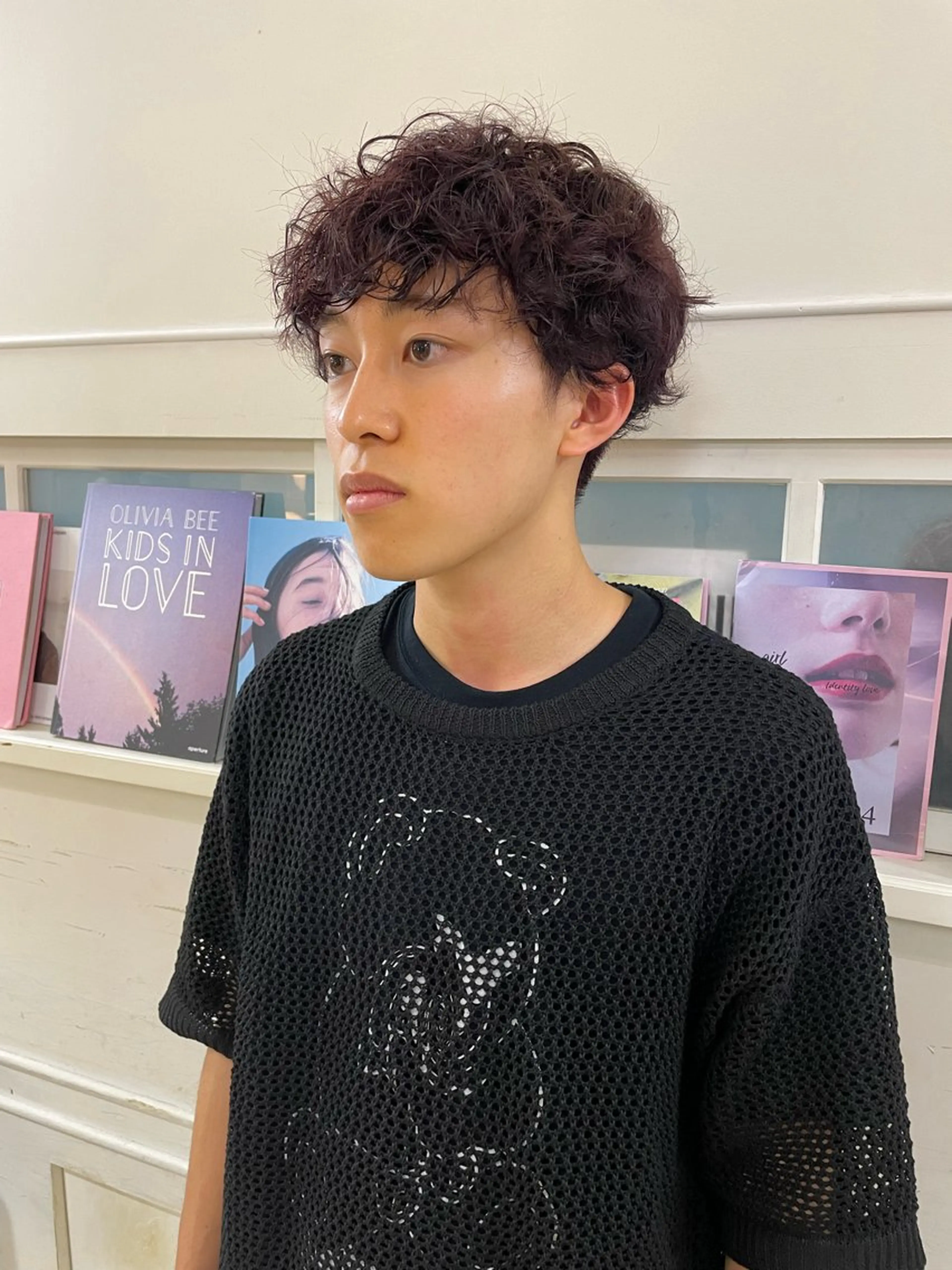 カラー レッドカラー RINKA 岡崎美容室のヘアスタイル