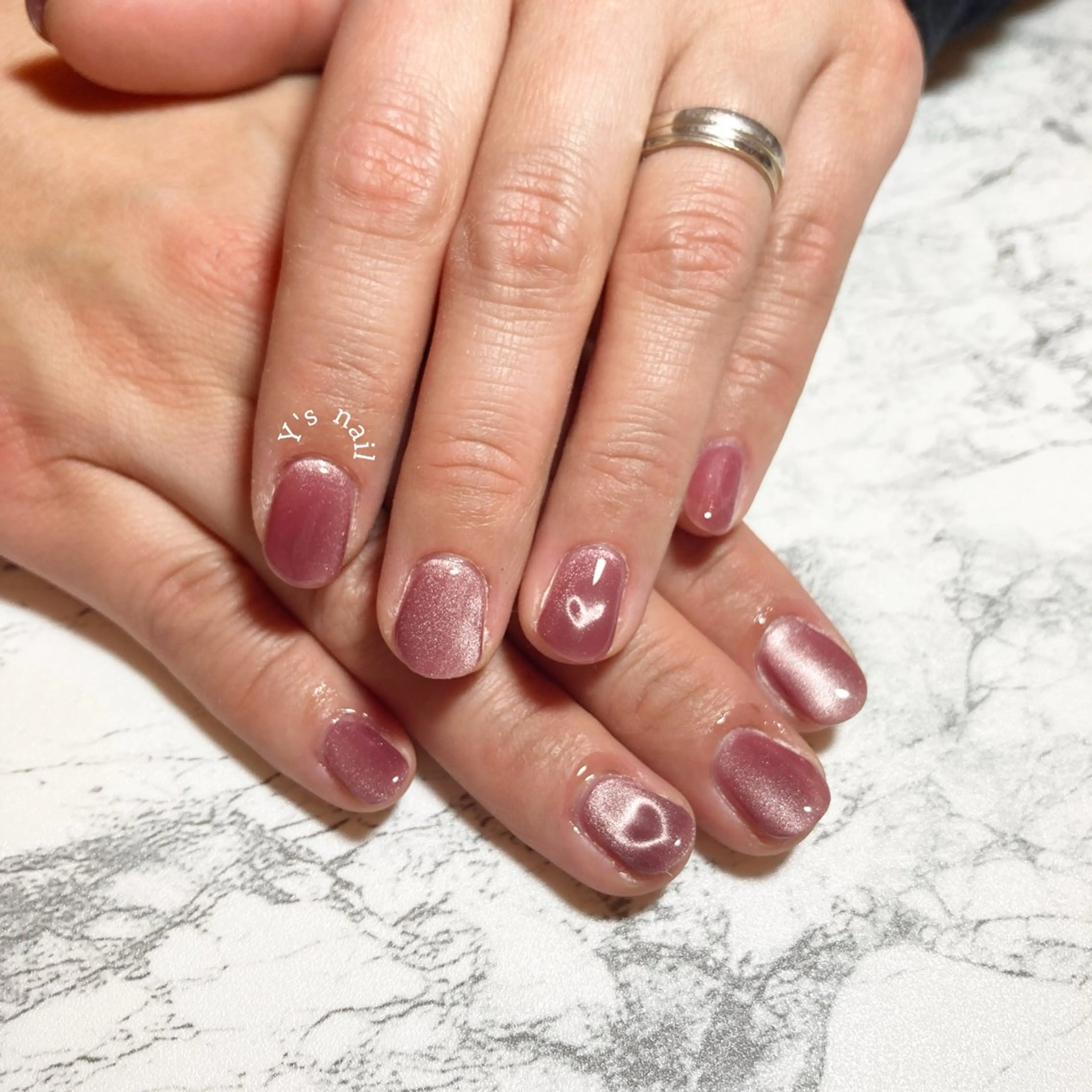 ネイル ハート ハンドネイル 手書きが得意🖌️ Y’s  nailのネイルデザイン
