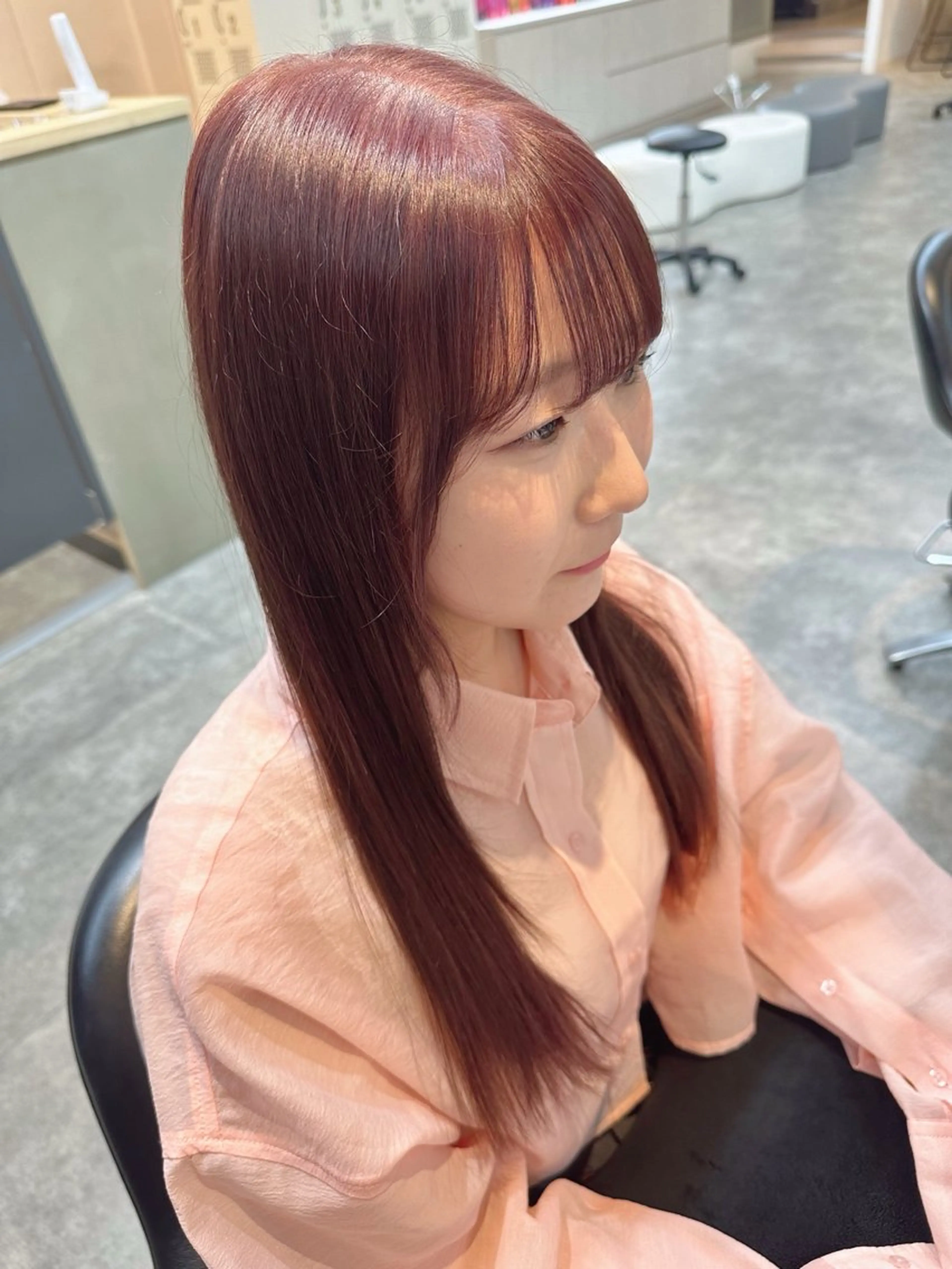 ロング カラー ヘアカラー トリートメント ✂️無料カットモデル ✂️佐々木悠月のヘアスタイル