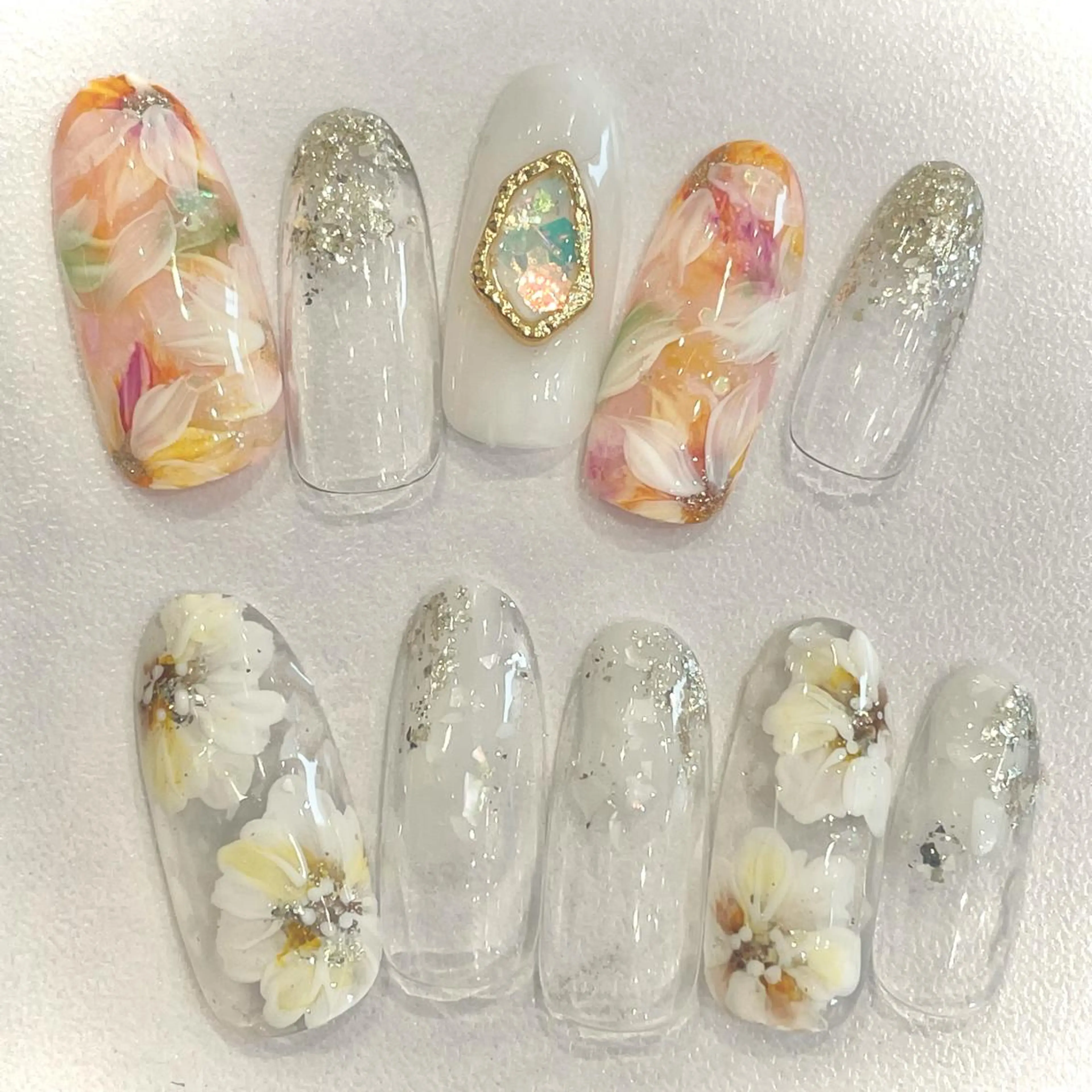 ネイル フラワーネイル Ash関内ネイリスト 荒木のネイルデザイン