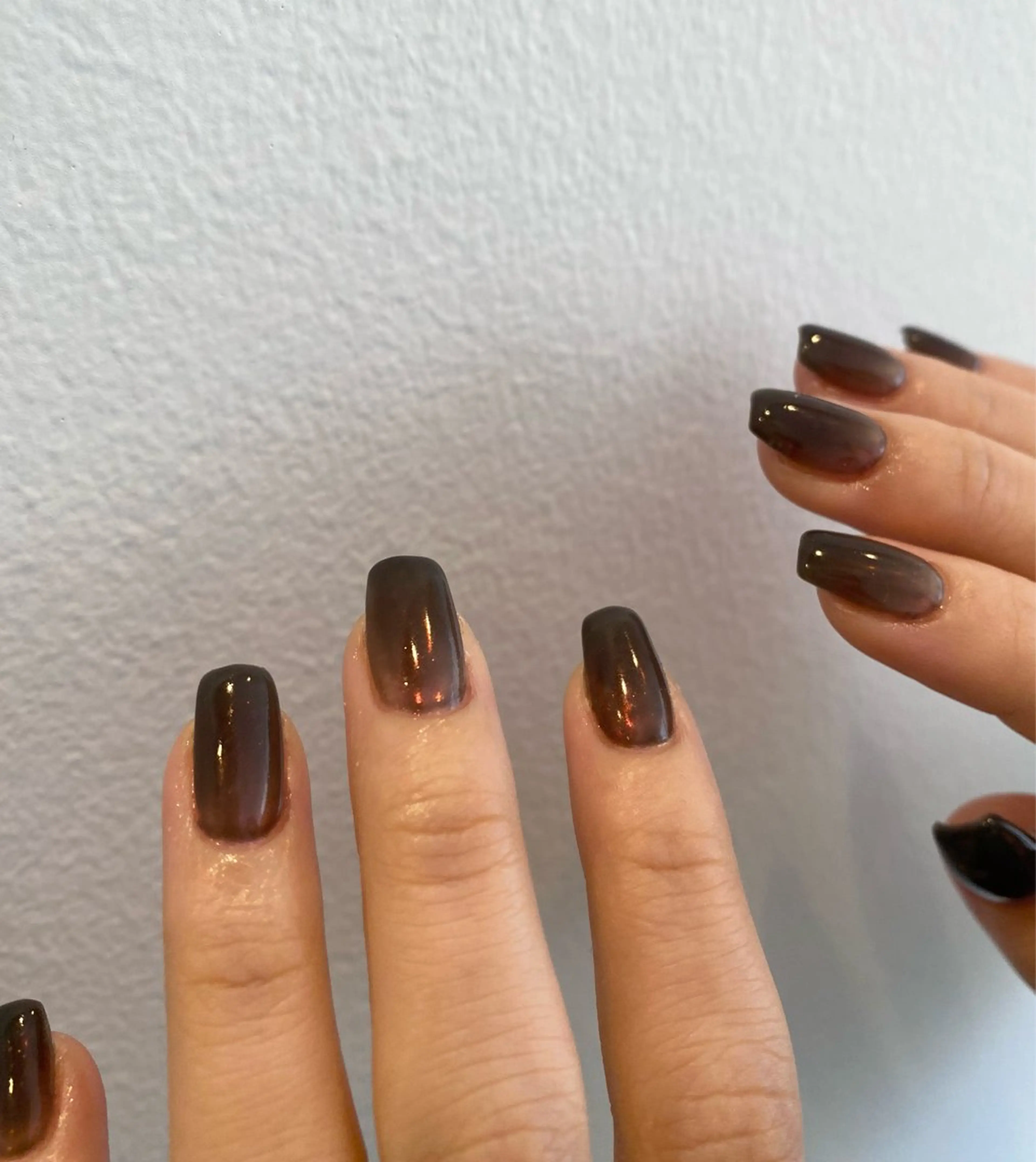 ネイル オーロラネイル ワンカラーネイル シンプルネイル 冬ネイル nail salon An°のネイルデザイン