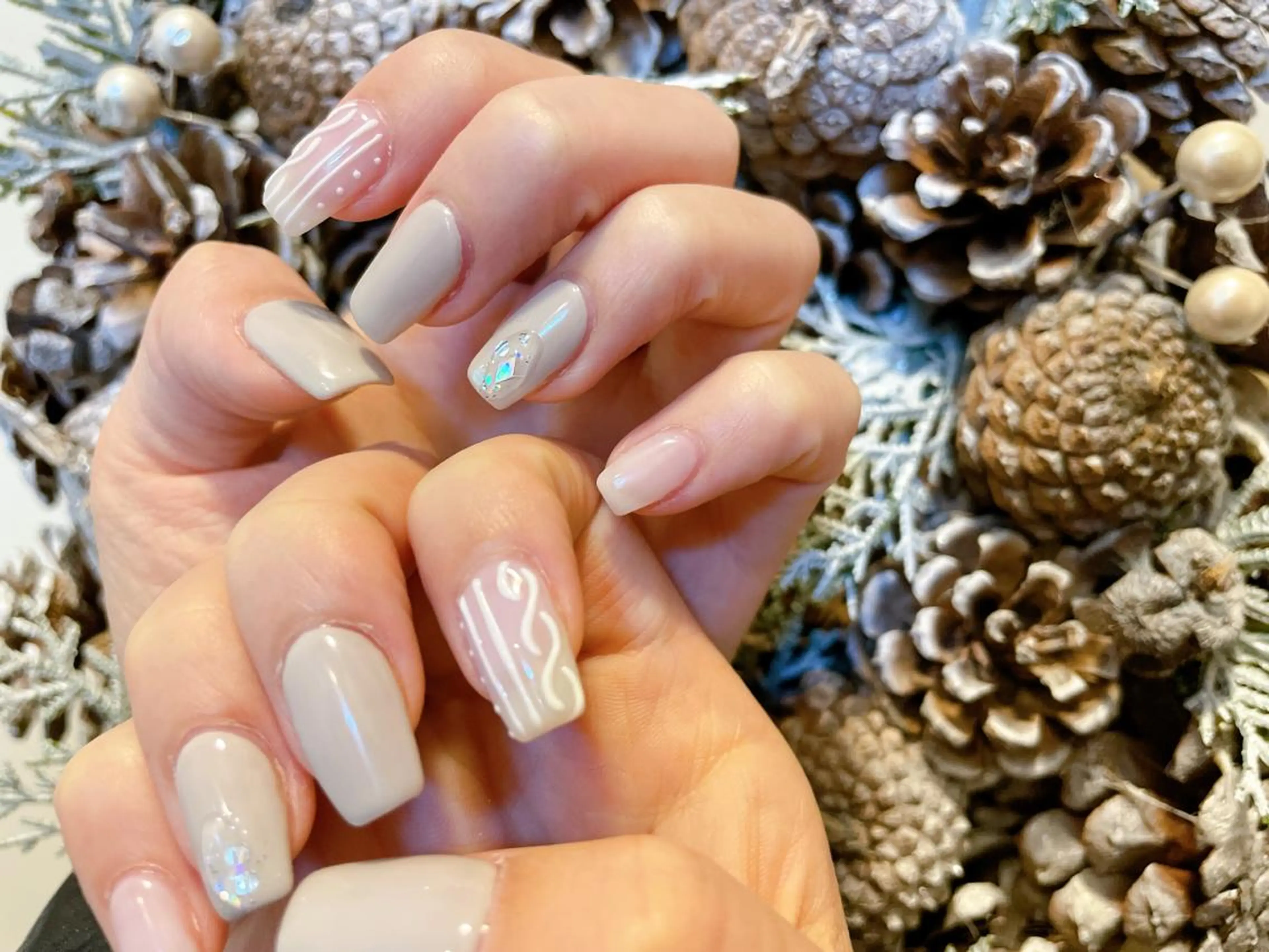 ネイル フットネイル ジェルネイル 韓国ネイル マグネットネイル ミラーネイル ハンドネイル Mogu nail 二子玉川のネイルデザイン