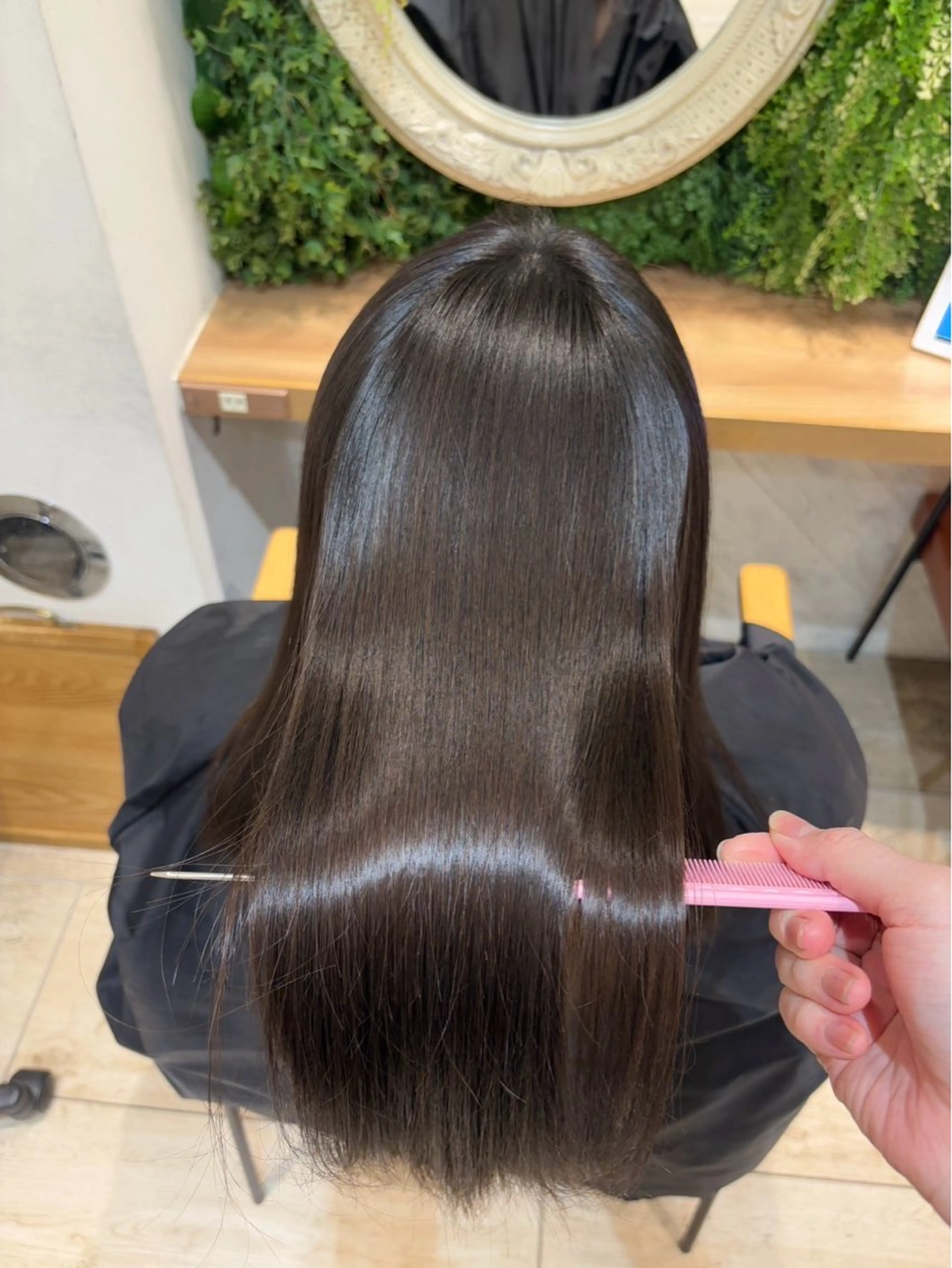 ロング 縮毛矯正 トリートメント ✨髪質改善縮毛矯正 酸性ストレートのヘアスタイル