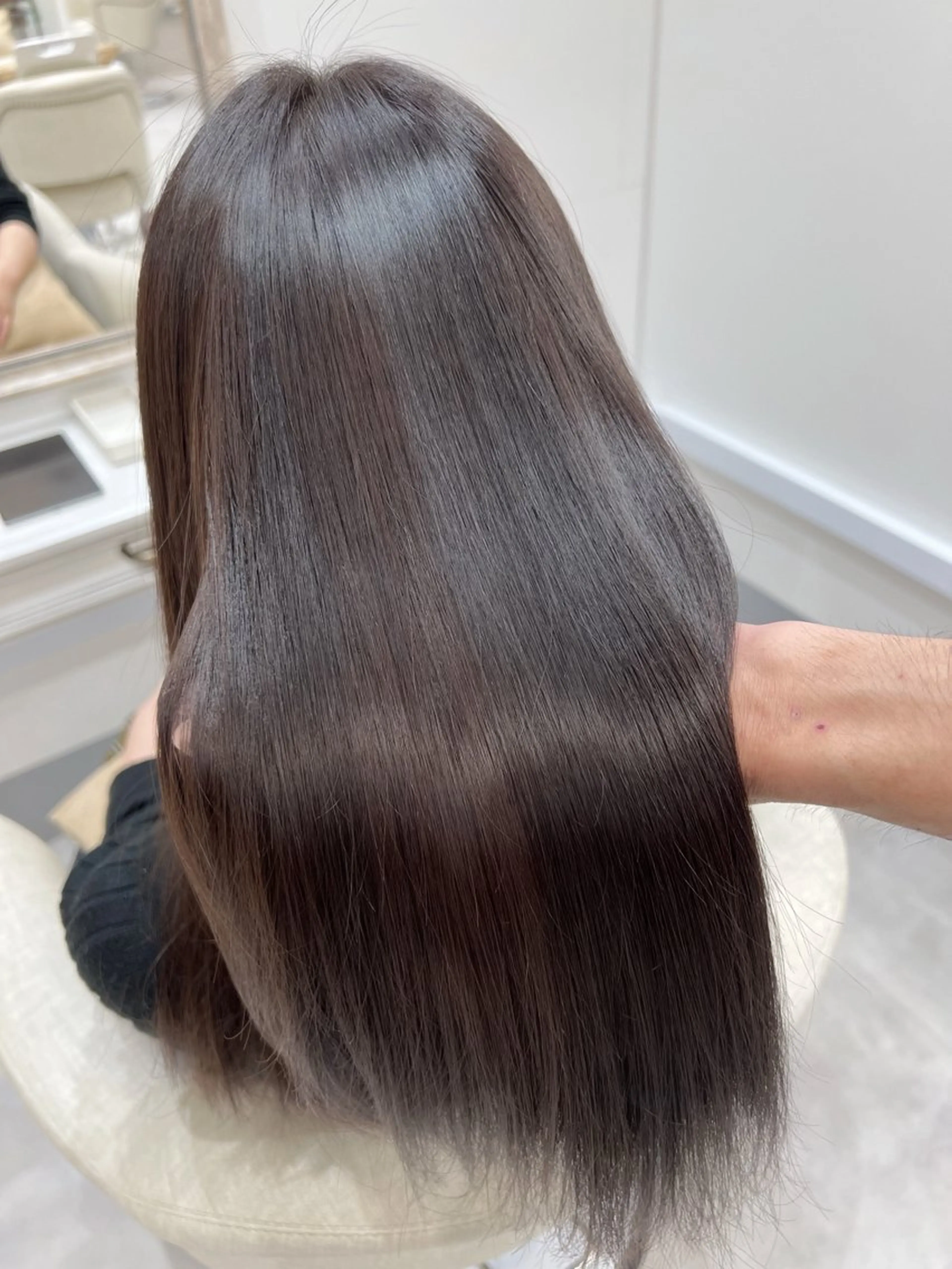 ロング カラー 縮毛矯正 トリートメント 美髪矯正×艶カラー /中村勇太のヘアスタイル