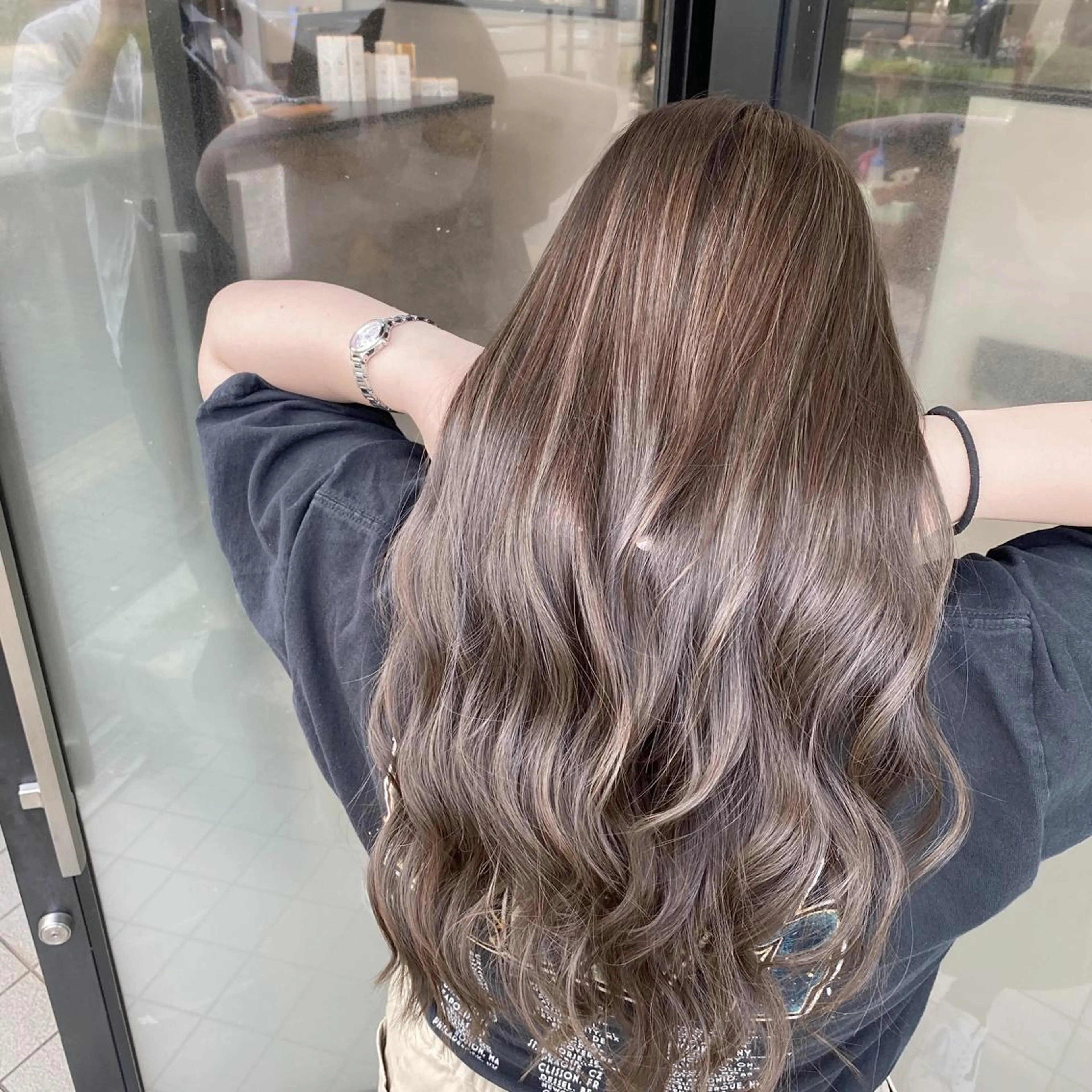 ロング カラー ヘアアレンジ カット ヘアカラー トリートメント Belle hair Design青野大貴のヘアスタイル