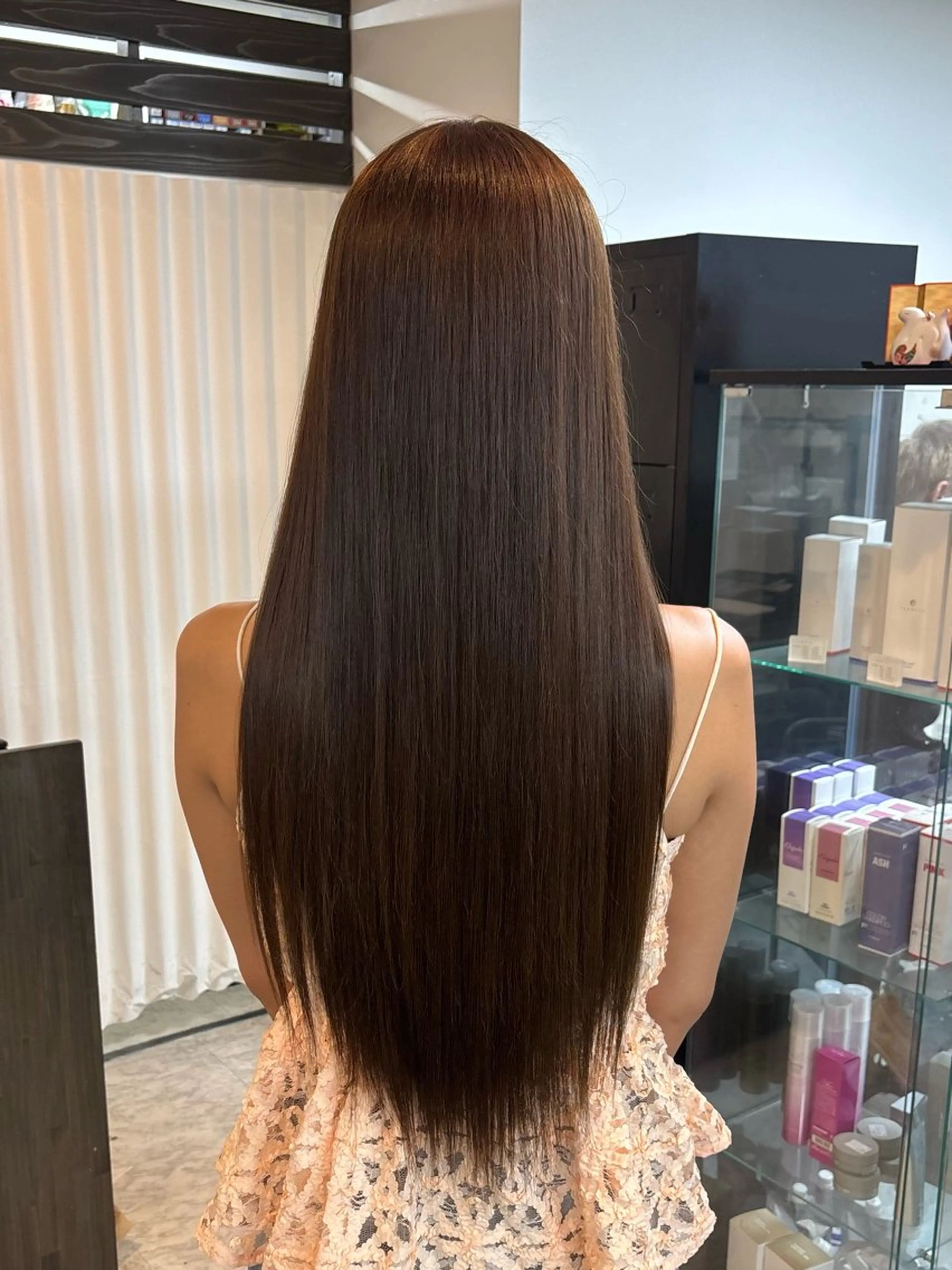 ロング 縮毛矯正 トリートメント パドゥプロン あんずのヘアスタイル