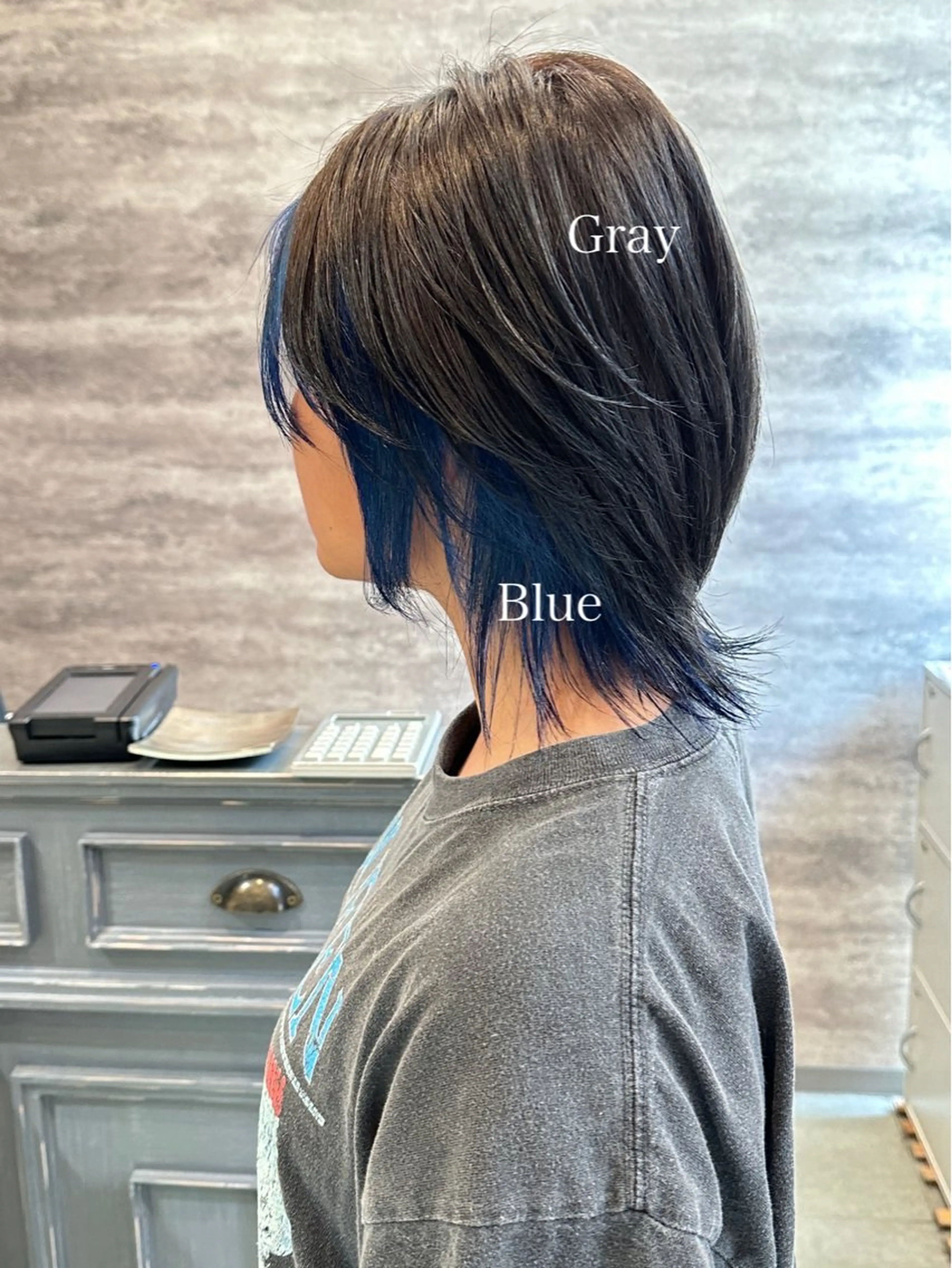 ショート カラー ベージュカラー ブリーチ ブルーカラー ダブルカラー グラデーションカラー 💈Blanco💈 カラー&ケア🌈のヘアスタイル