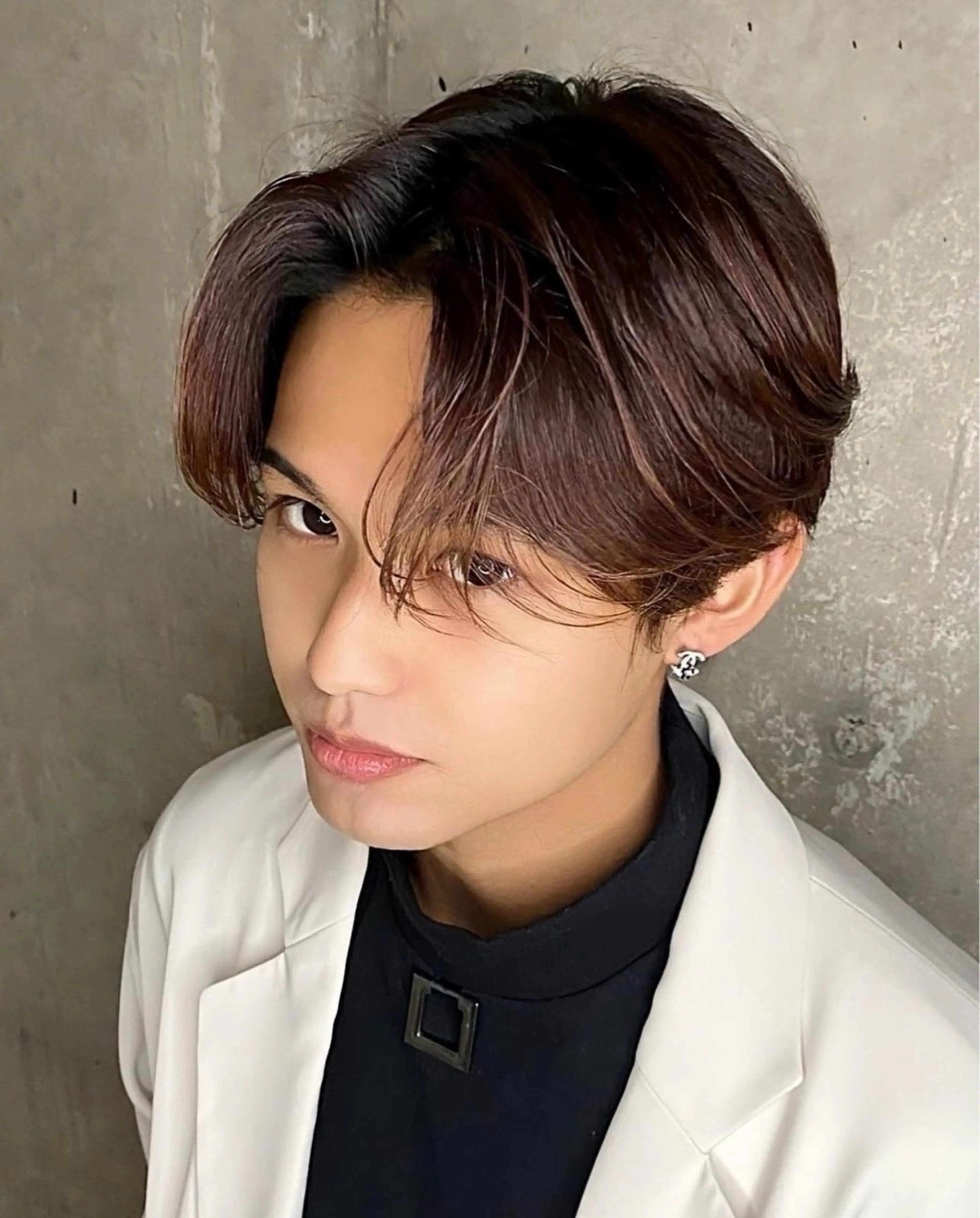 カラー メンズ カット ヘアカラー メンズカットの達人 暖色カラー ダイチのヘアスタイル